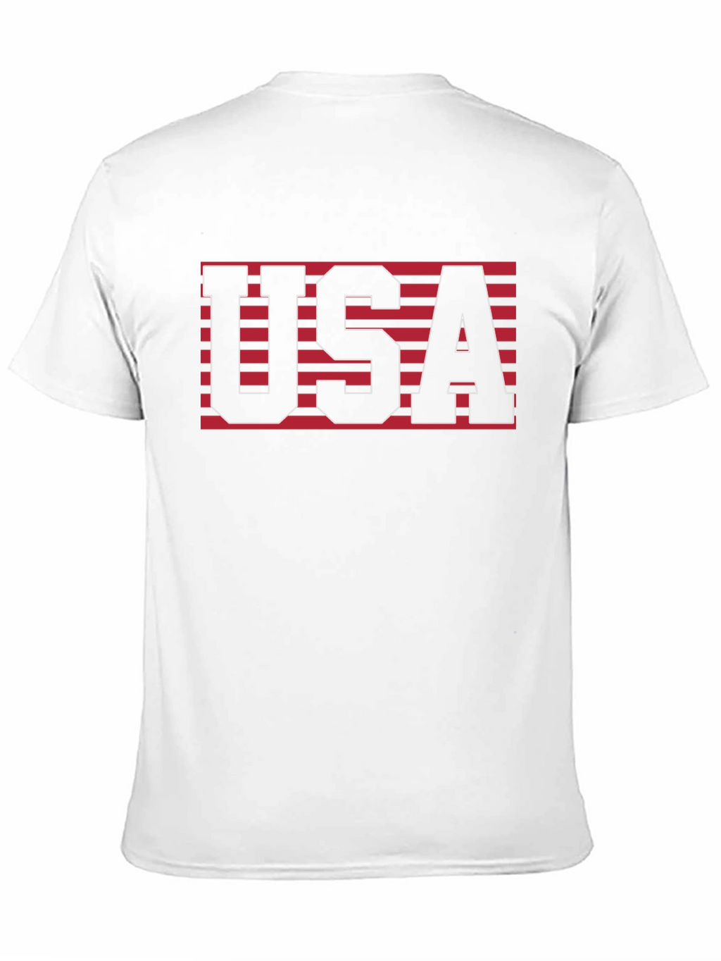 USA Graphic Tee - Patriotic Stripes