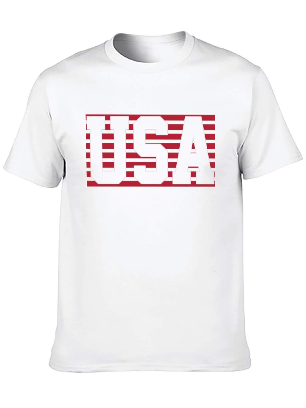 USA Graphic Tee - Patriotic Stripes