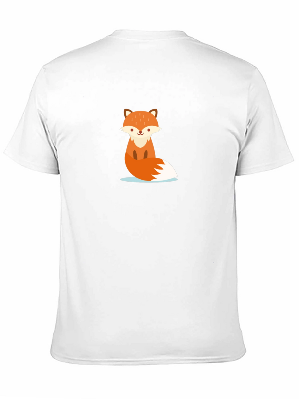 Cute Cartoon Fox Black T-Shirt
