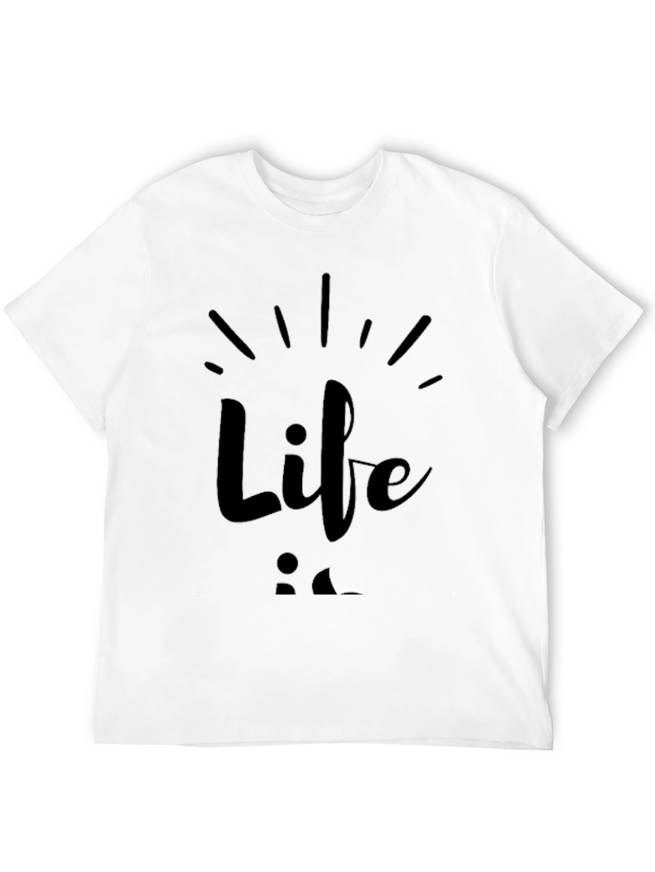 Life is Good Black Graphic T-Shirt