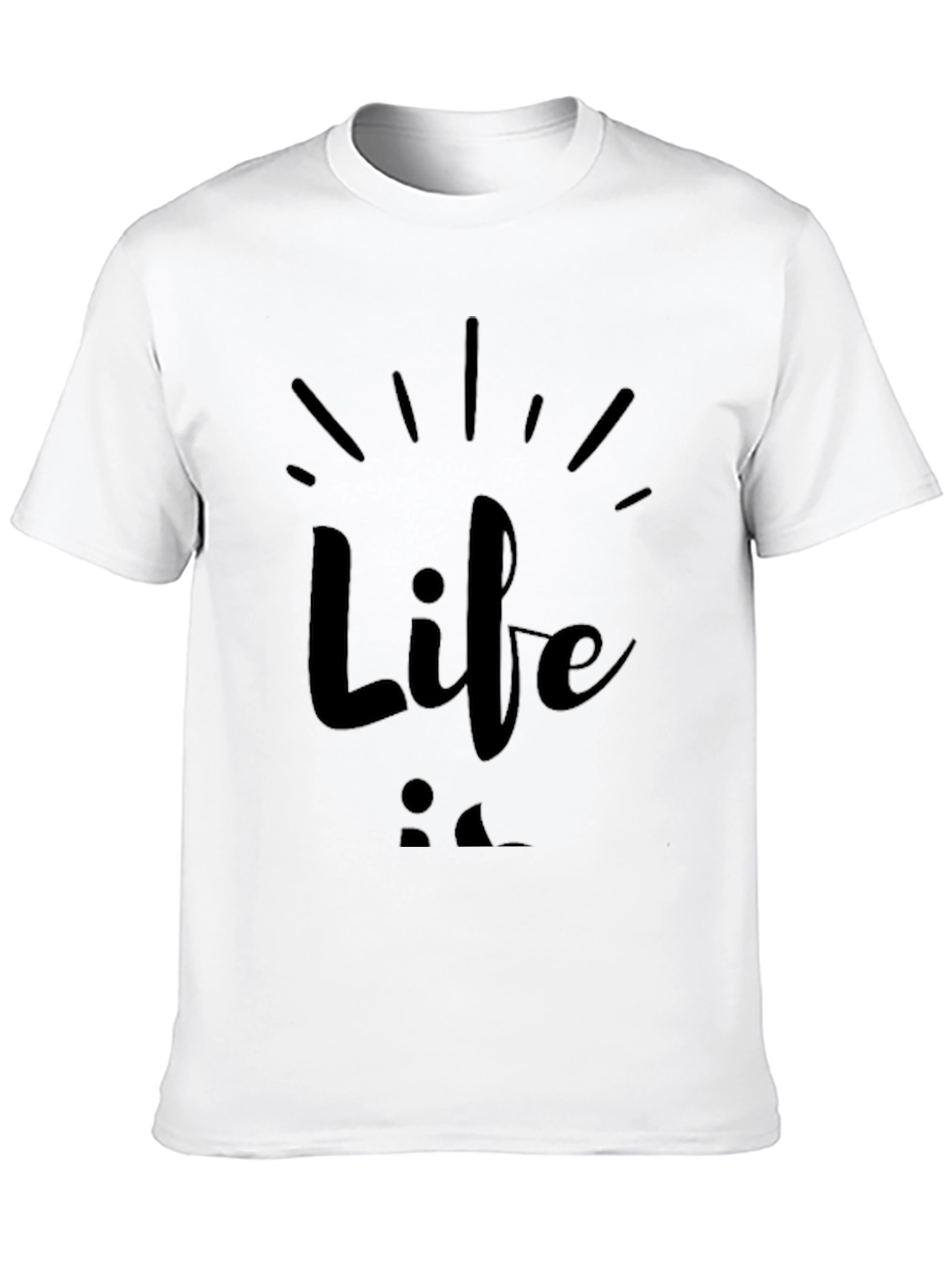 Life is Good Black Graphic T-Shirt