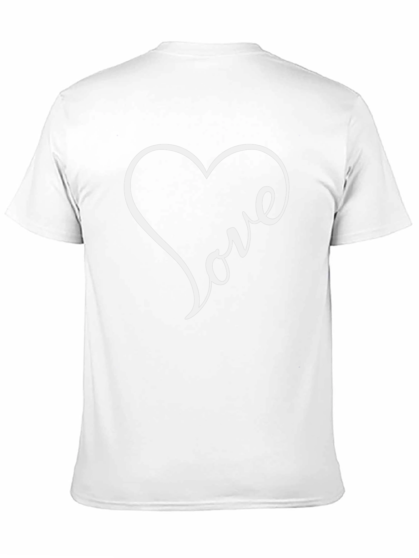 Love Heart Graphic Tee - Black Casual Shirt