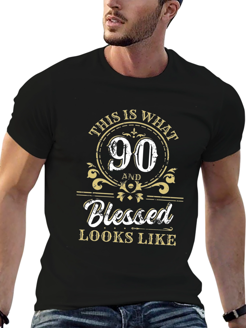 90th Birthday Blessed Graphic T-Shirt