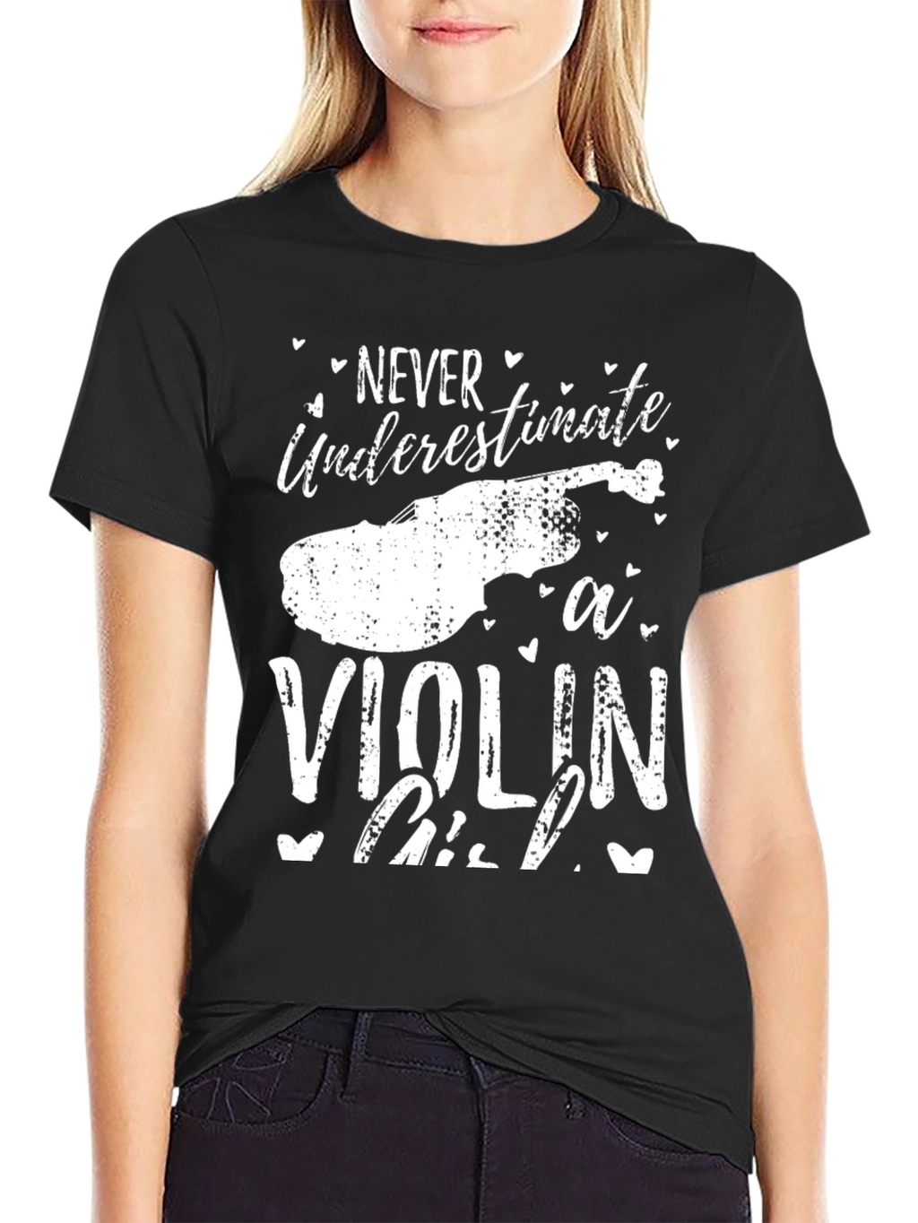 Never Underestimate a Violin Girl T-Shirt
