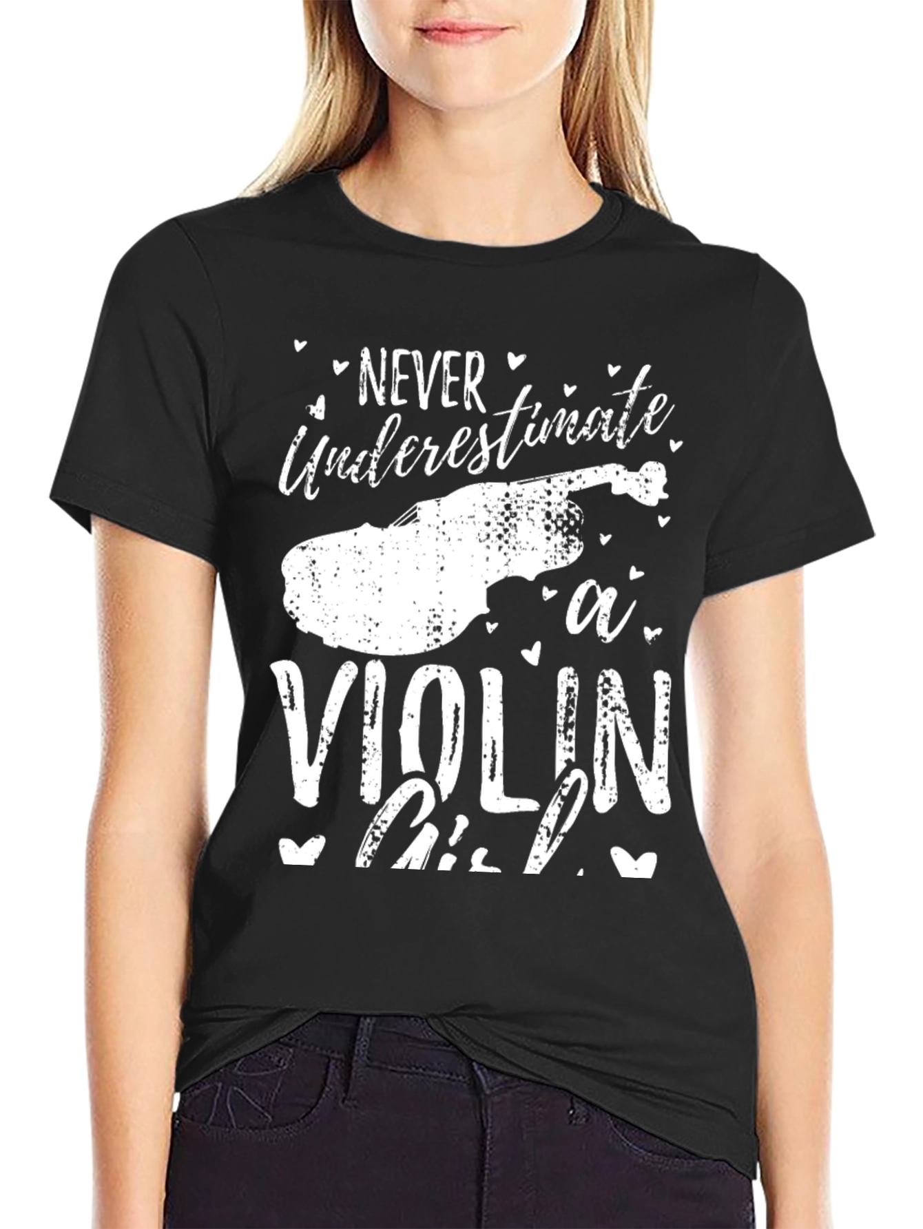 Never Underestimate a Violin Girl T-Shirt