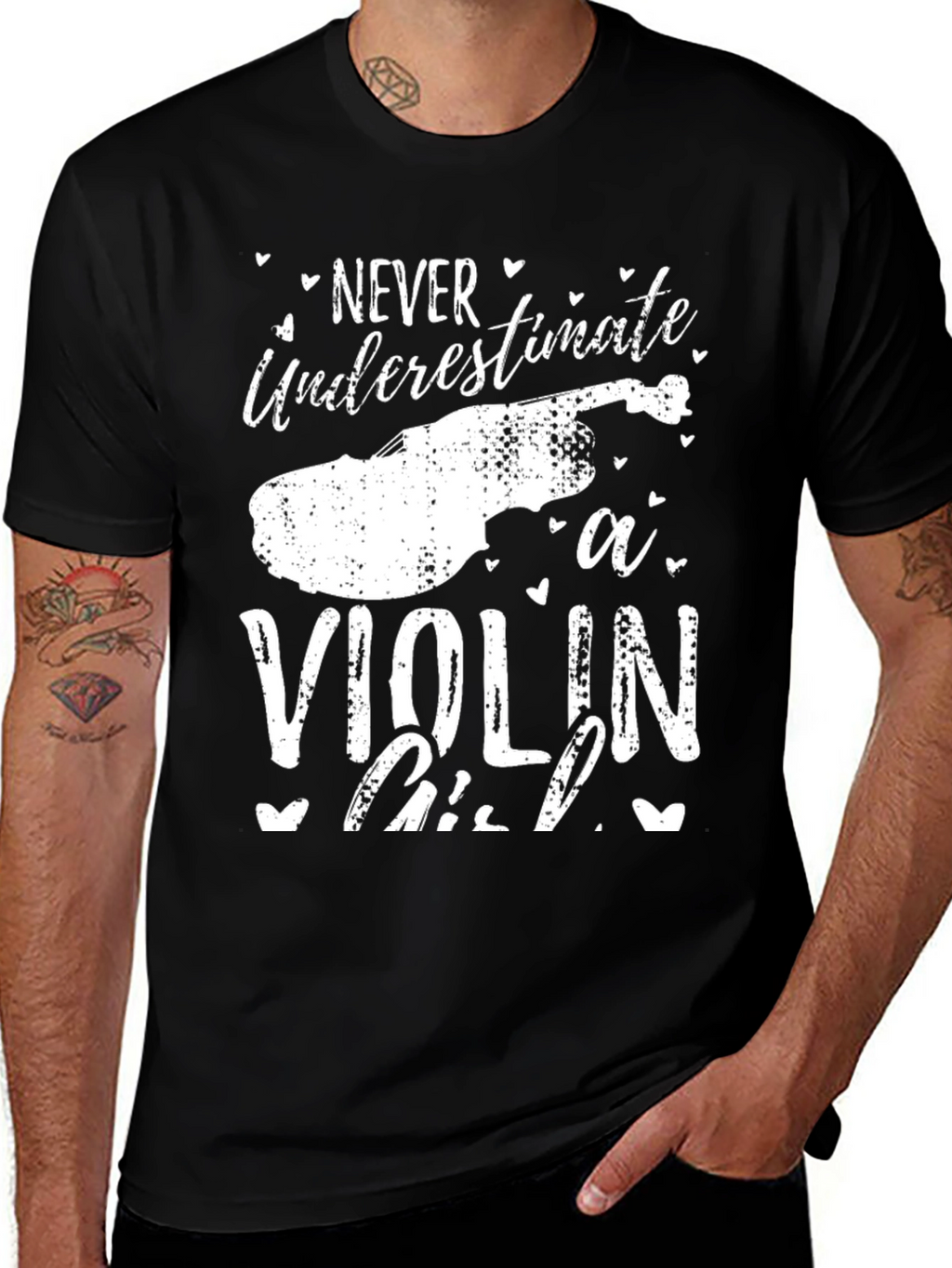 Never Underestimate a Violin Girl T-Shirt
