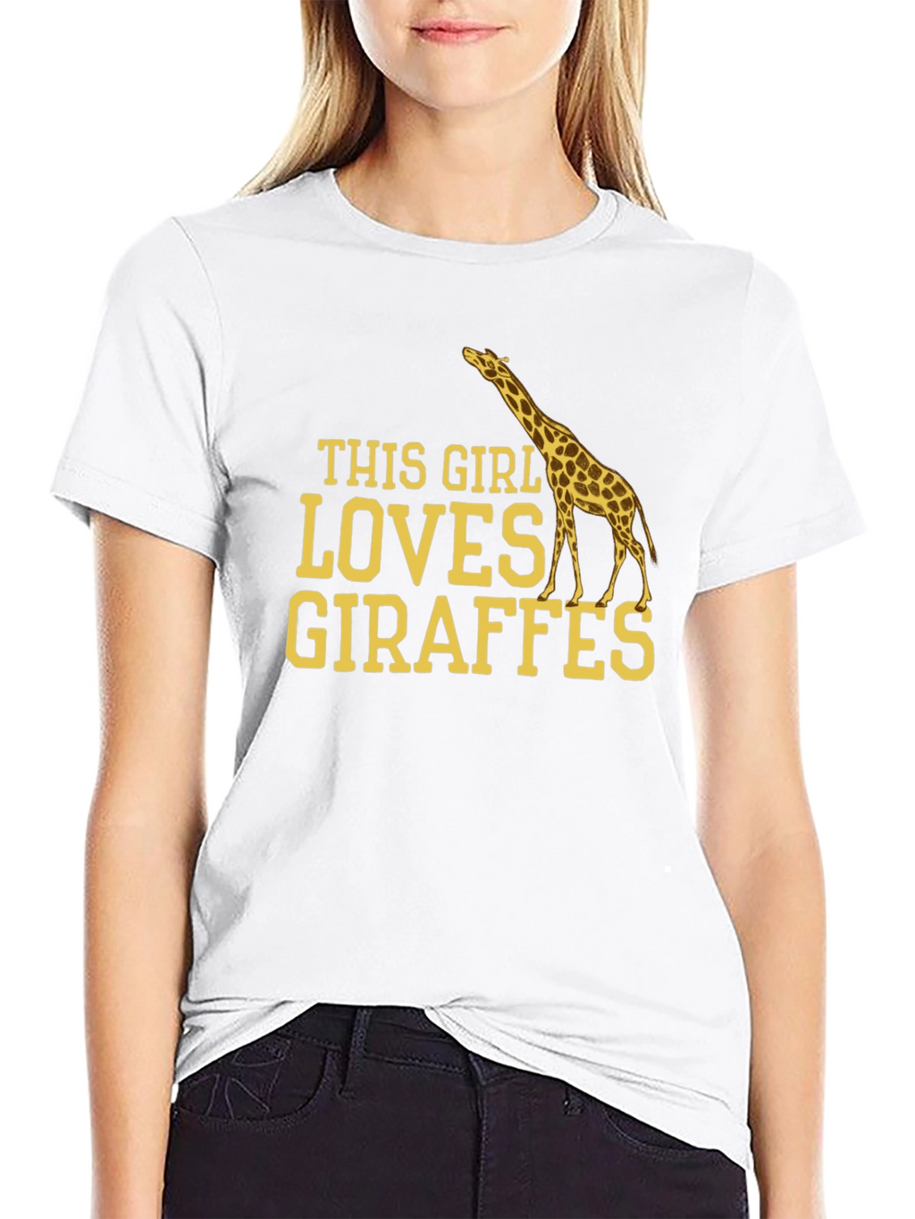 Giraffe Lover T-Shirt - This Girl Loves Giraffes Tee