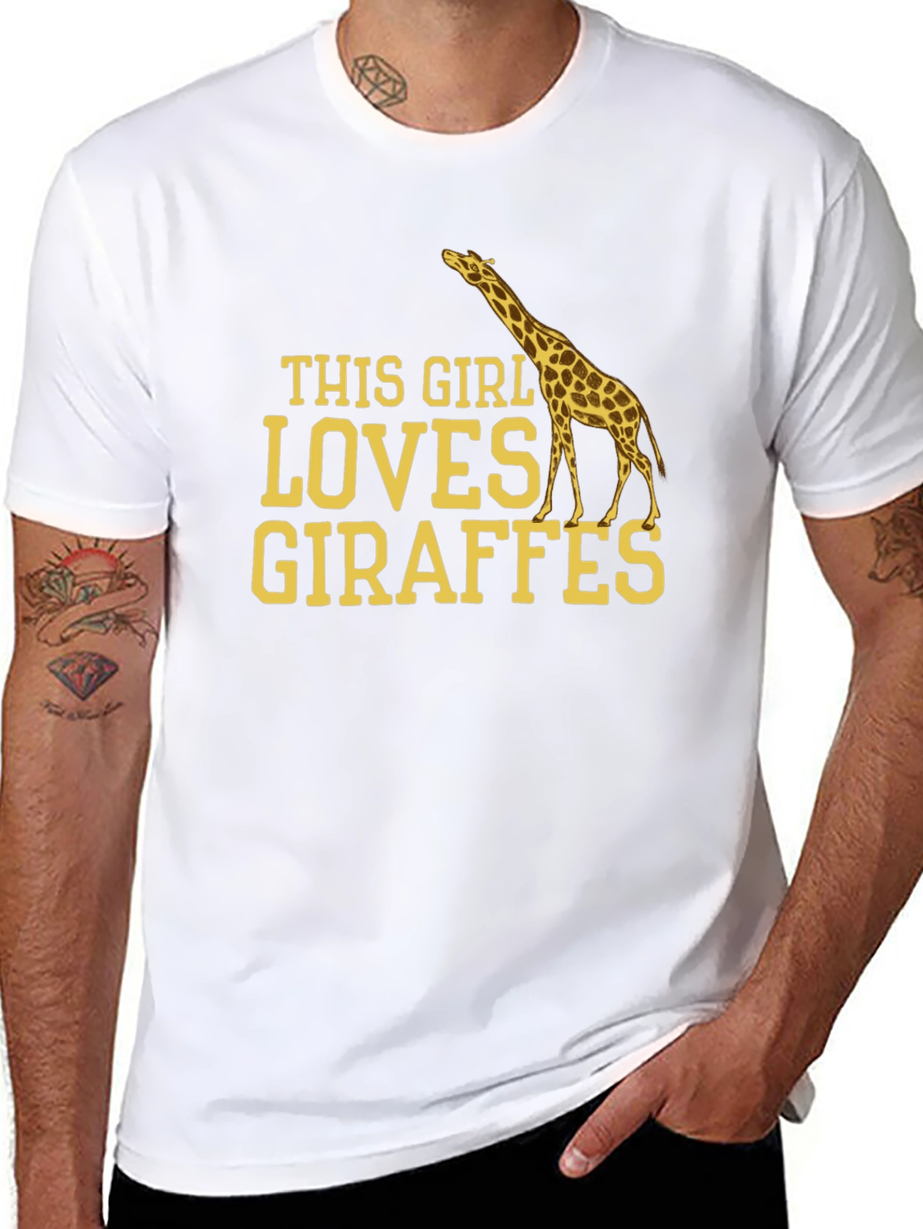 Giraffe Lover T-Shirt - This Girl Loves Giraffes Tee