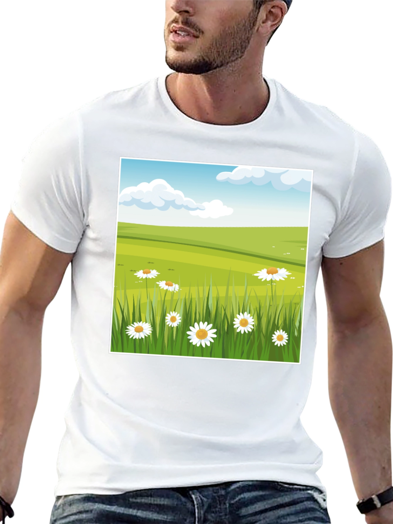 Meadow Scene Graphic Tee