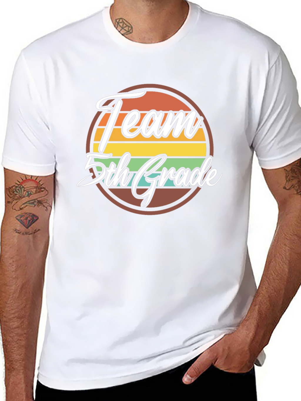 Team 5th Grade Retro Graphic T-Shirt