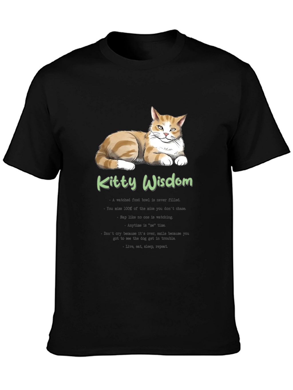 Kitty Wisdom T-Shirt - Cat Lover Tee