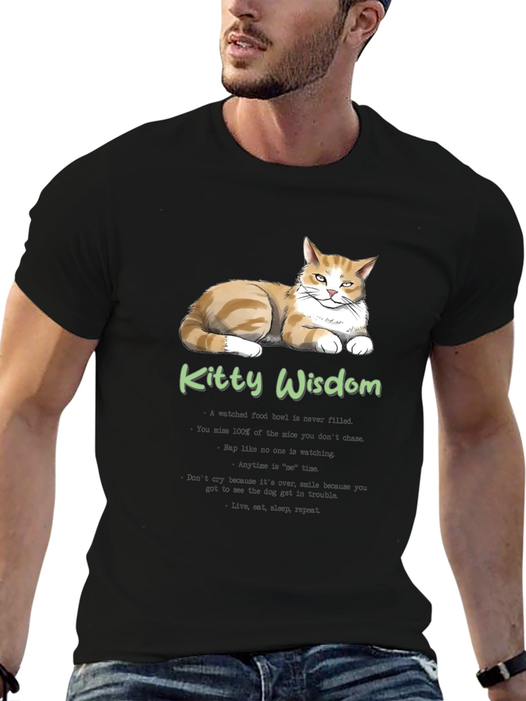 Kitty Wisdom T-Shirt - Cat Lover Tee