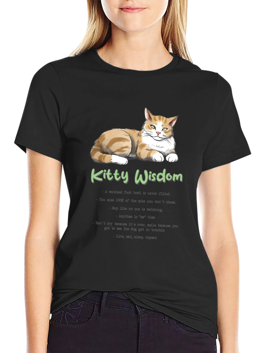 Kitty Wisdom T-Shirt - Cat Lover Tee
