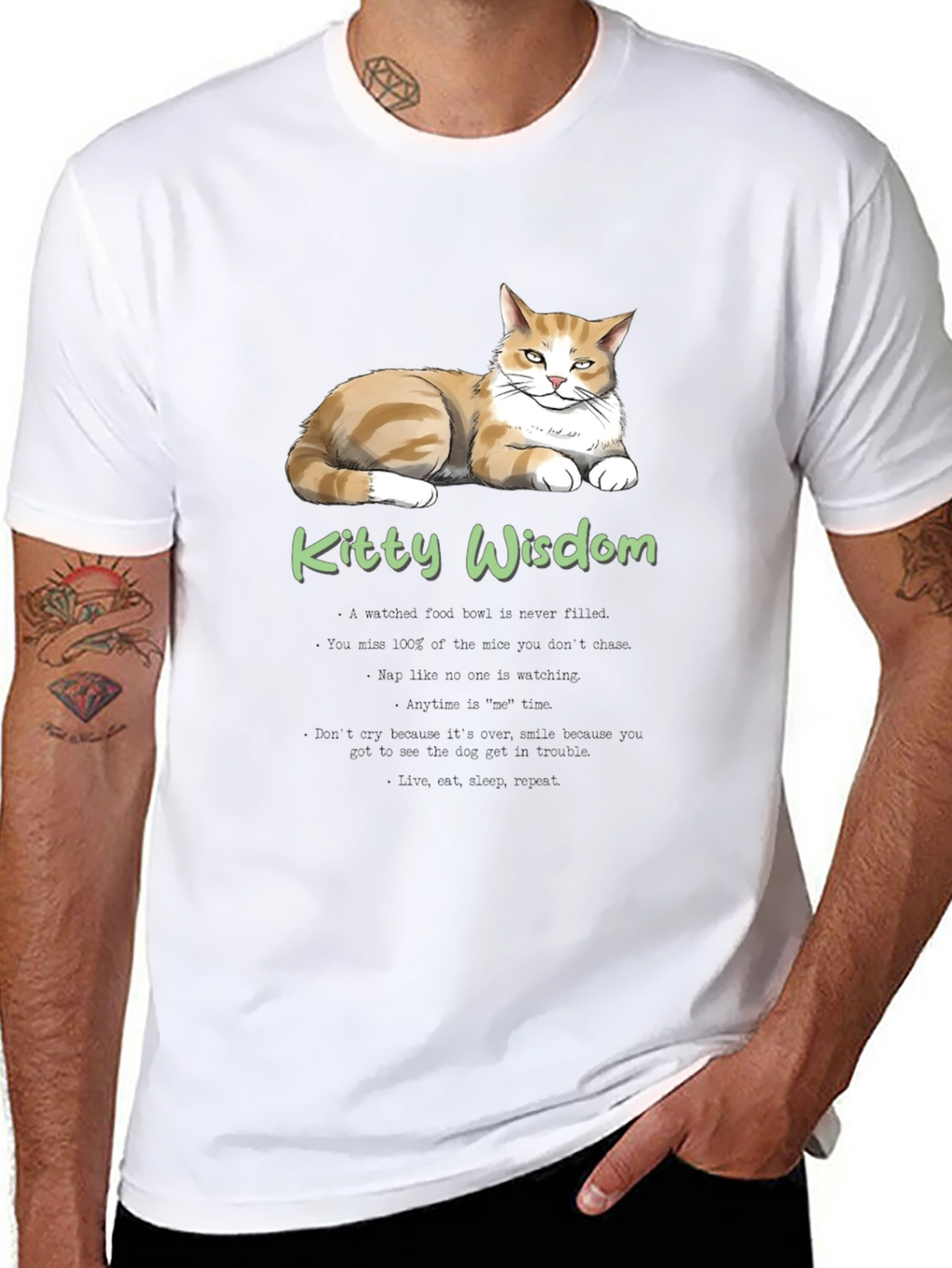 Kitty Wisdom T-Shirt - Cat Lover Tee