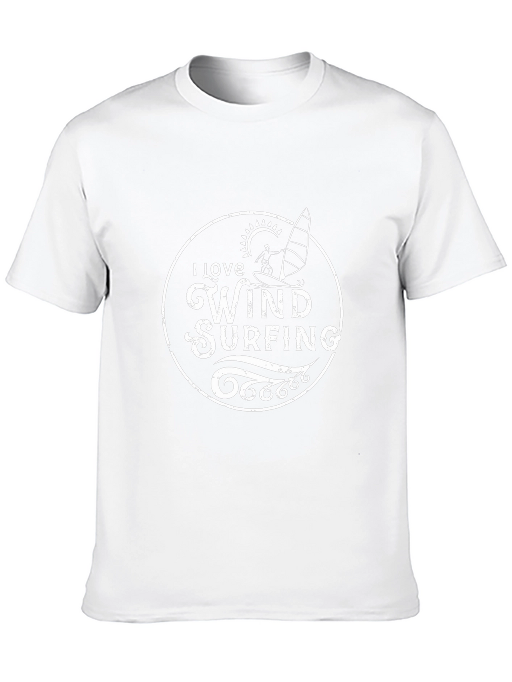 I Love Wind Surfing Black T-Shirt