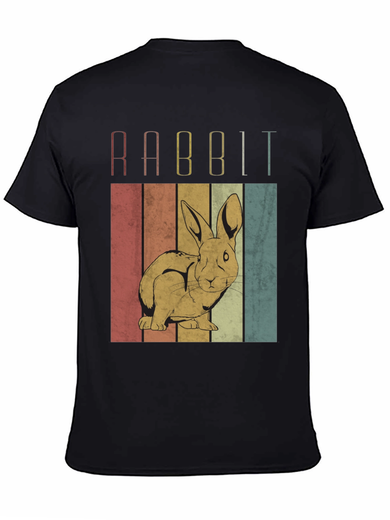 Vintage Rabbit Graphic Tee - Retro Animal Lover Shirt