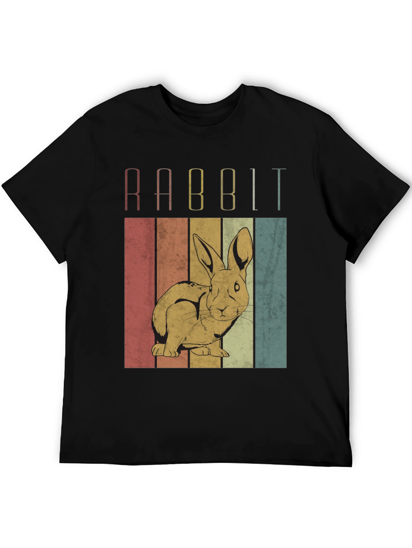 Vintage Rabbit Graphic Tee - Retro Animal Lover Shirt