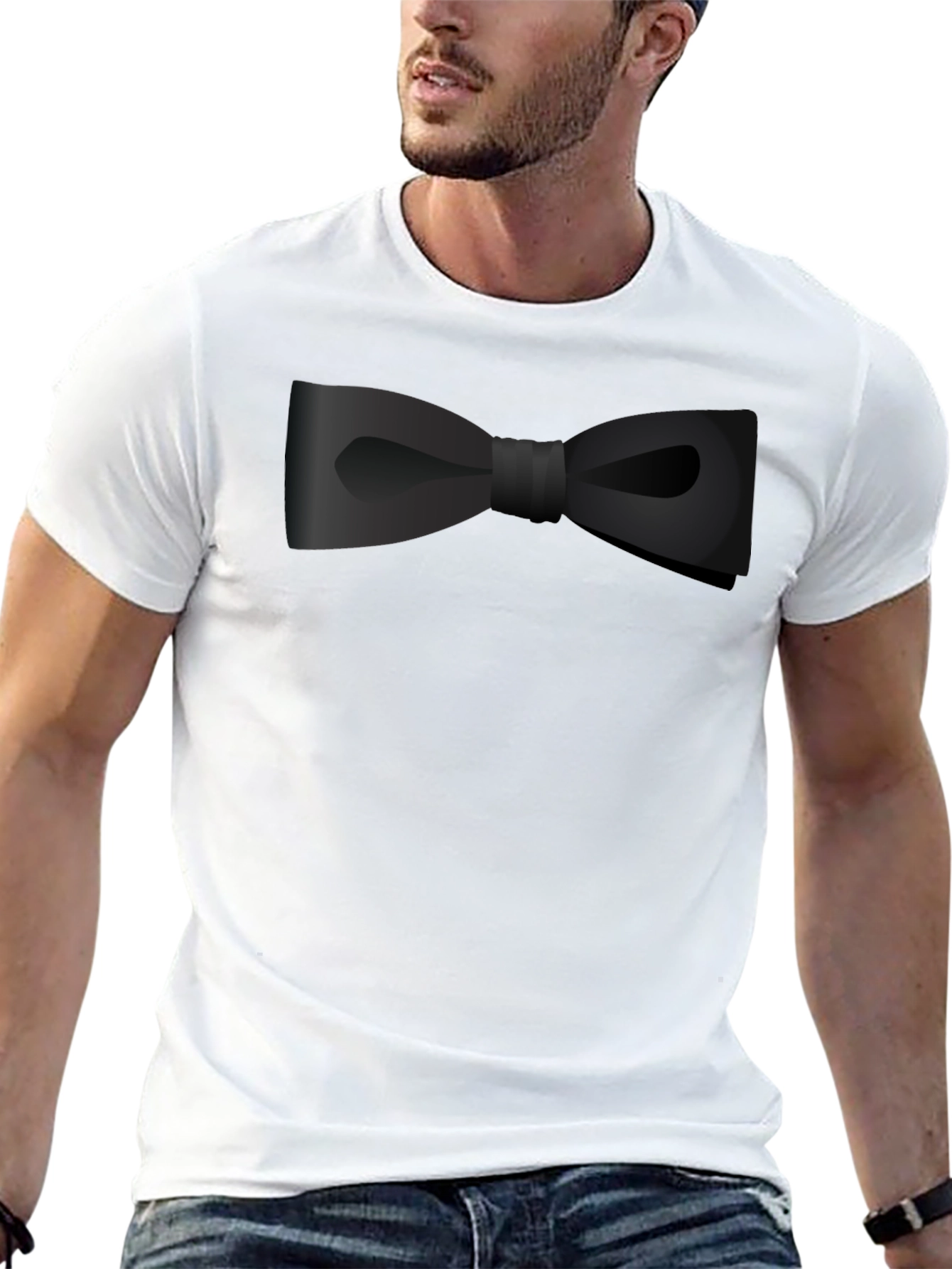 Black Bow Tie Graphic Tee