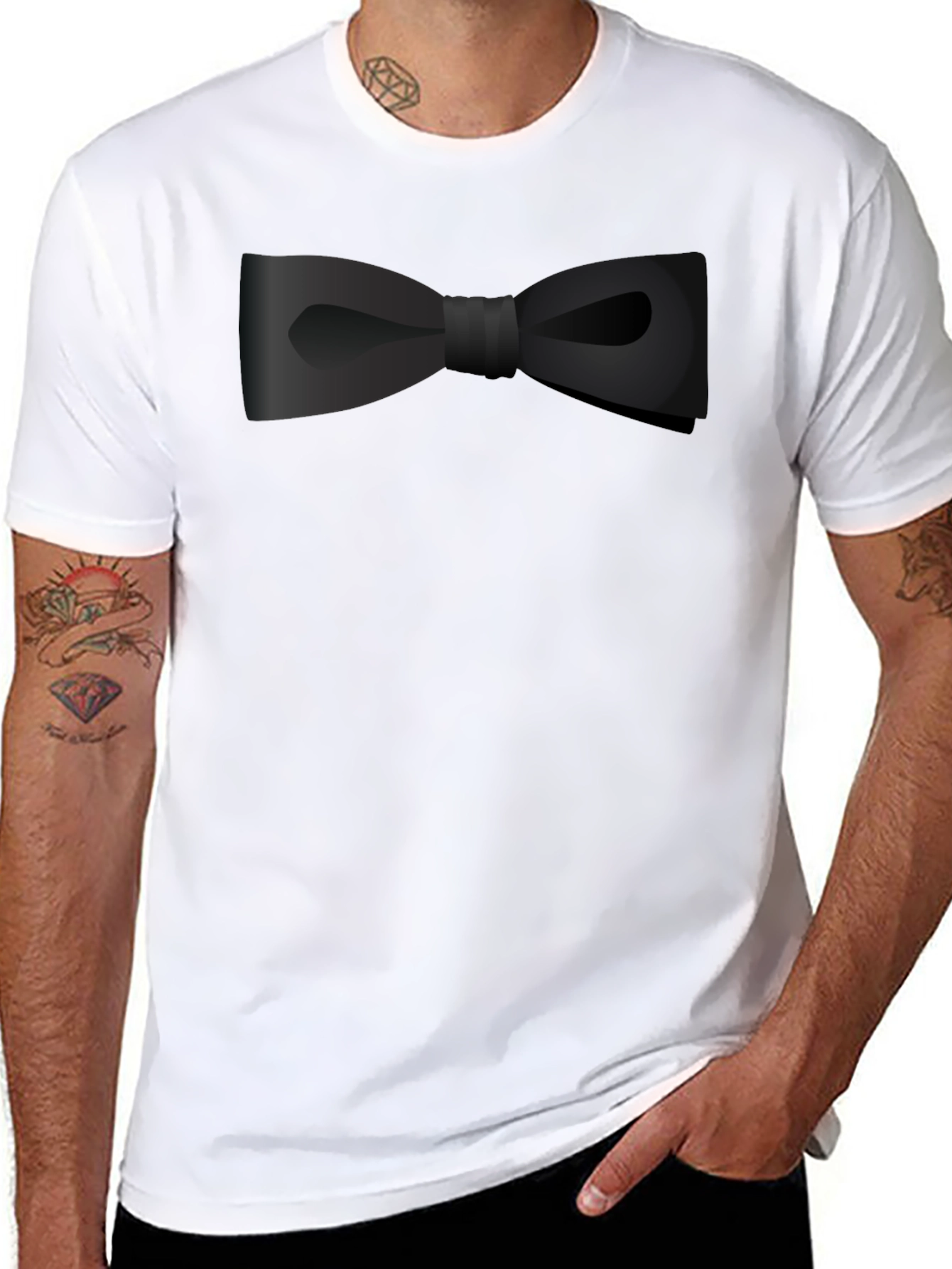 Black Bow Tie Graphic Tee