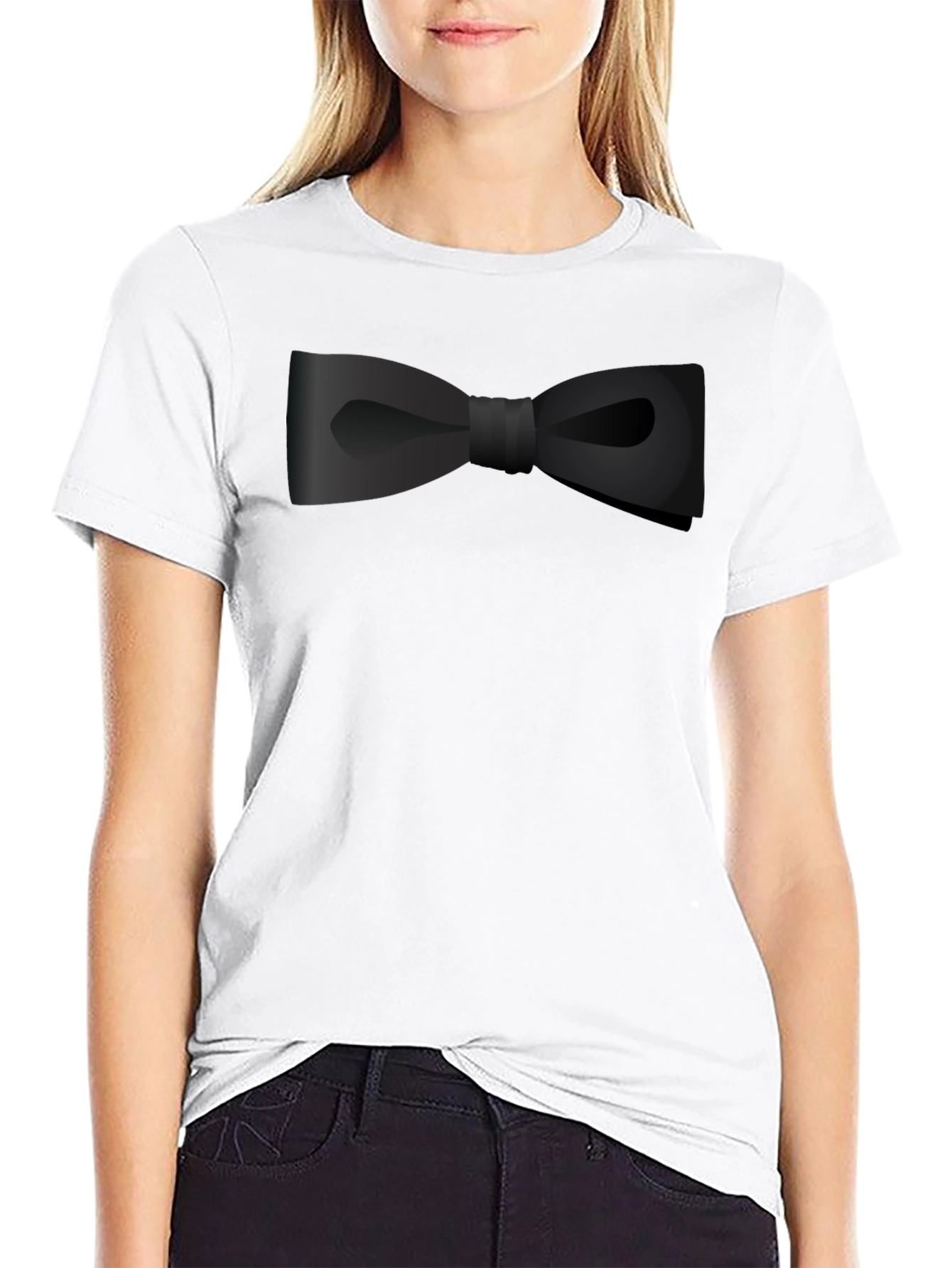 Black Bow Tie Graphic Tee