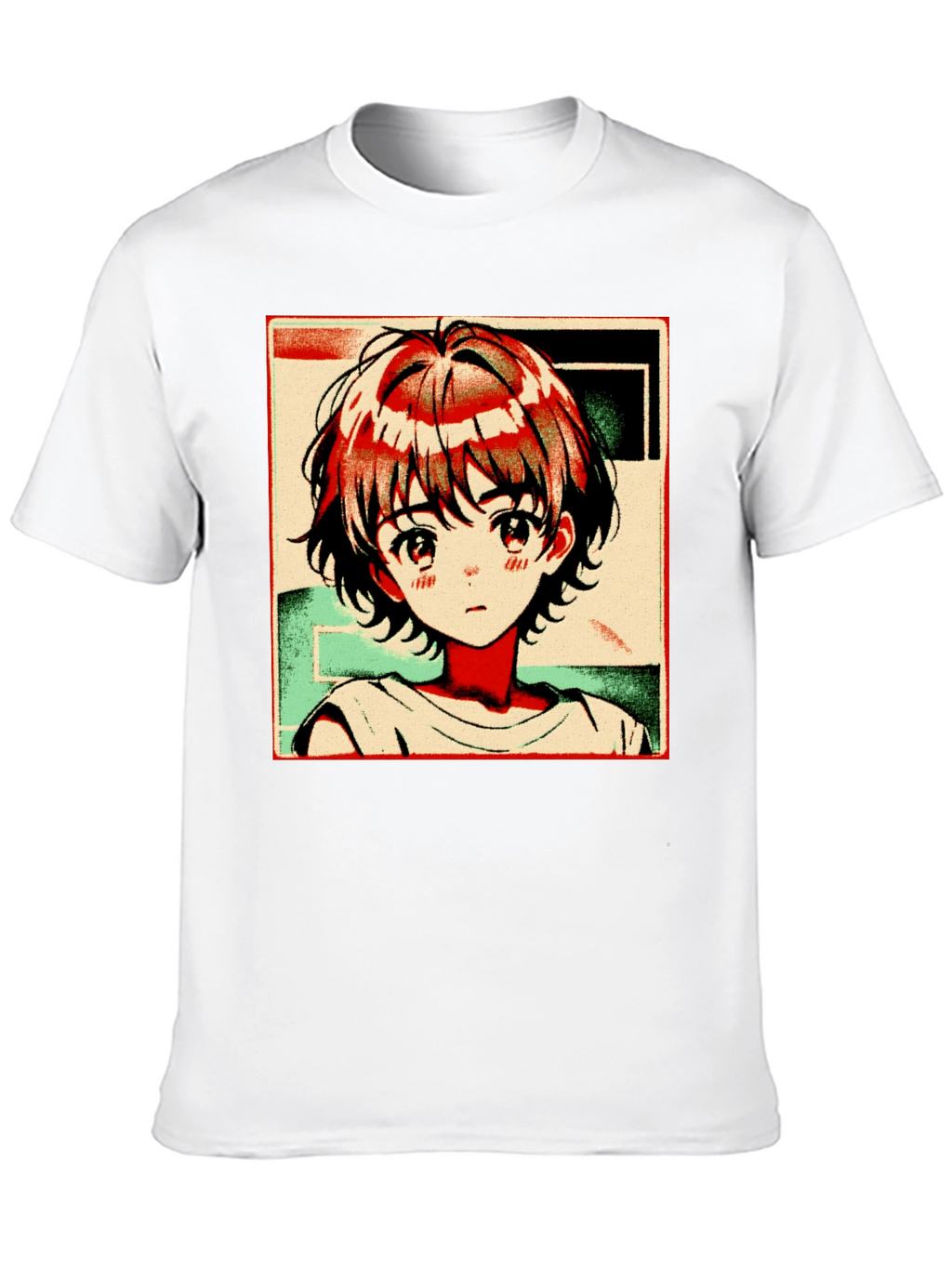 Anime Girl Graphic Tee - Trendy Black T-Shirt