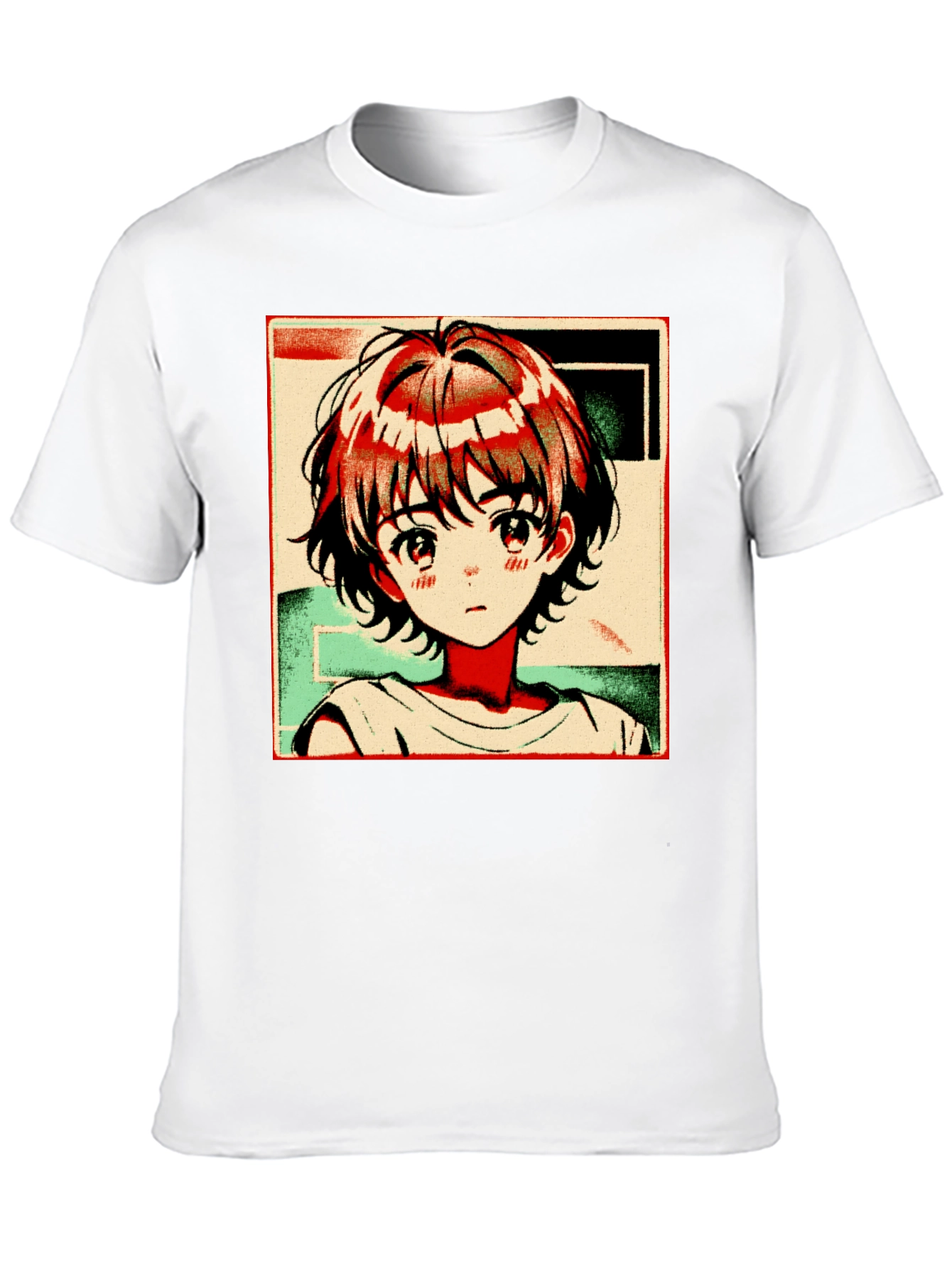 Anime Girl Graphic Tee - Trendy Black T-Shirt