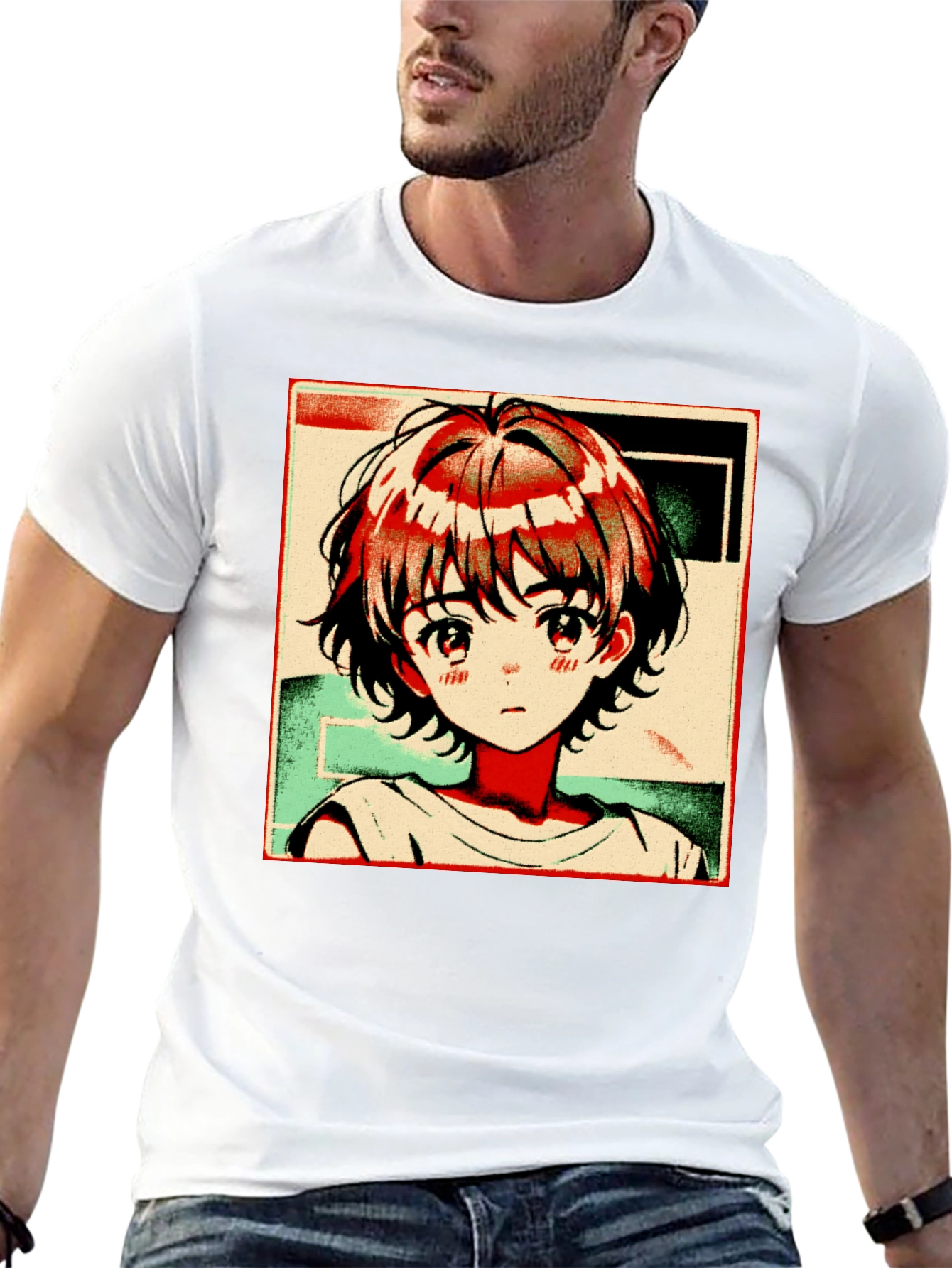 Anime Girl Graphic Tee - Trendy Black T-Shirt