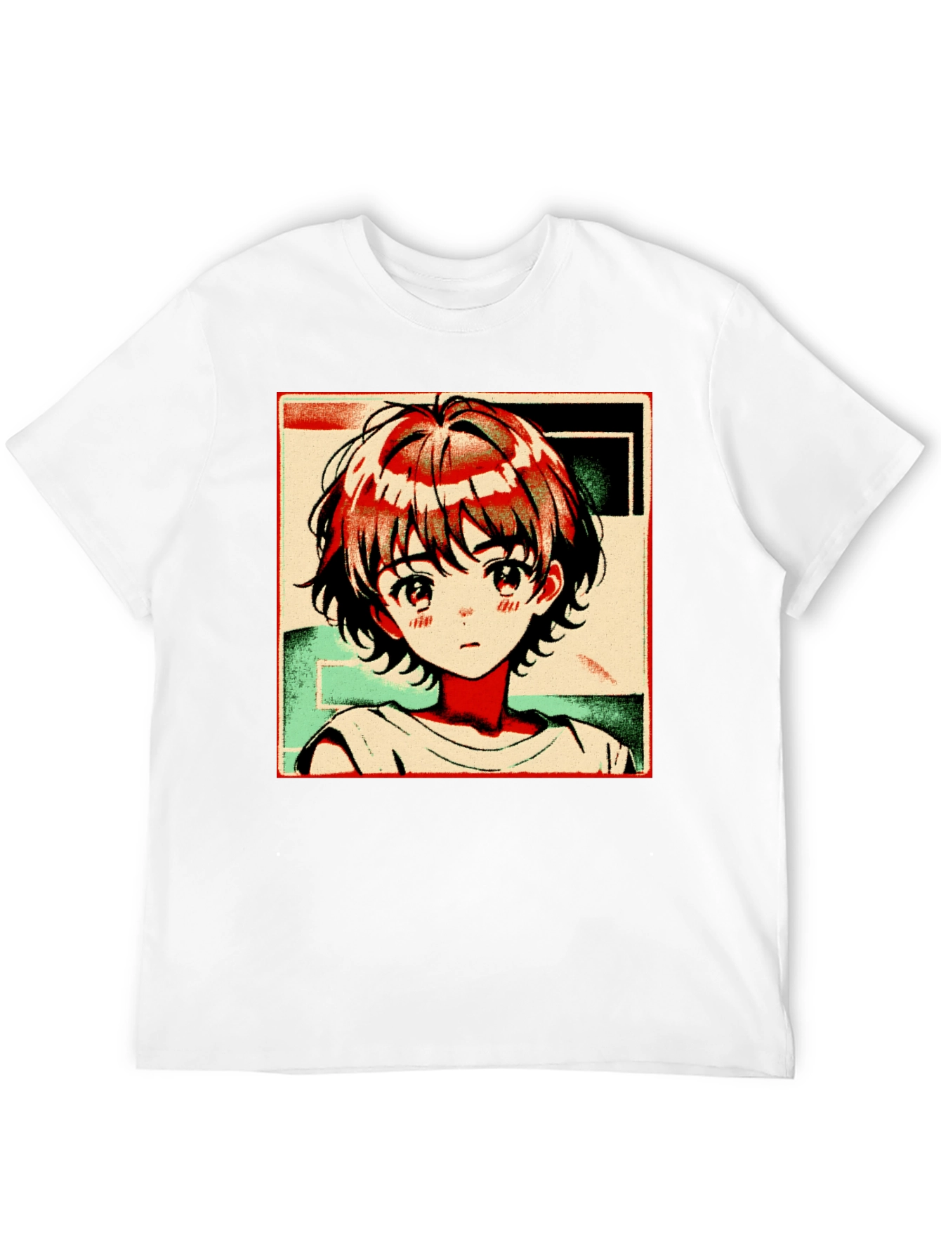 Anime Girl Graphic Tee - Trendy Black T-Shirt
