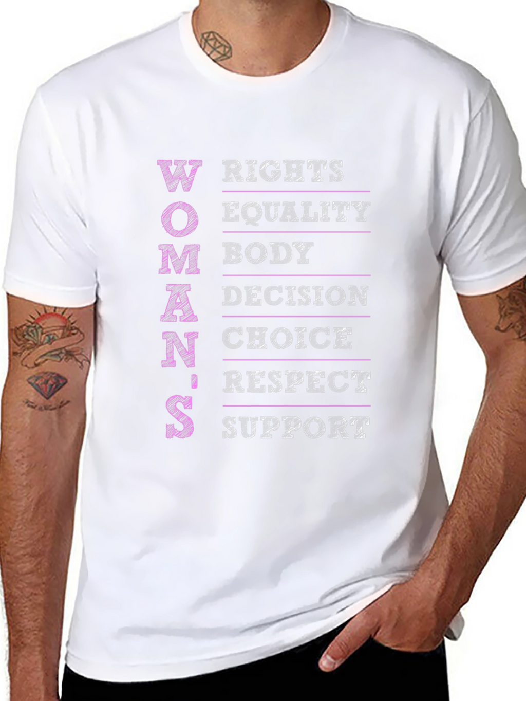 Empowering Womens Rights Graphic Tee - Black