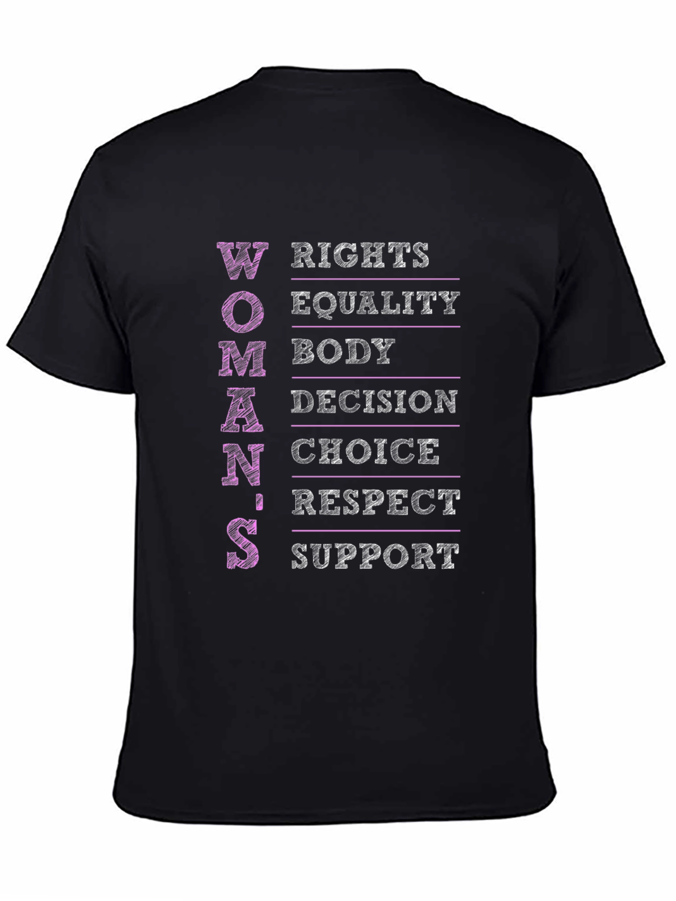 Empowering Womens Rights Graphic Tee - Black