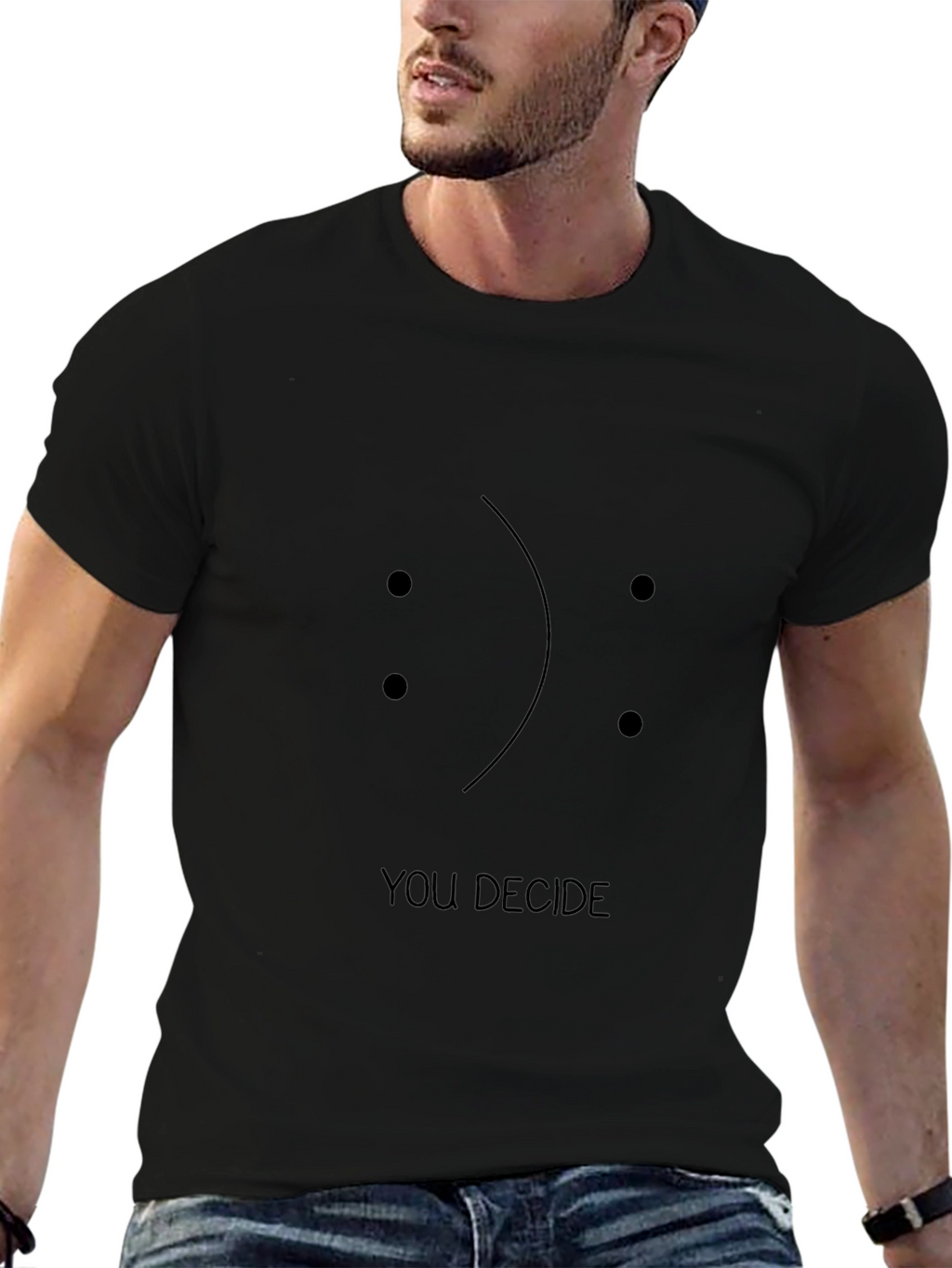 You Decide Graphic Tee - Unisex Black T-Shirt