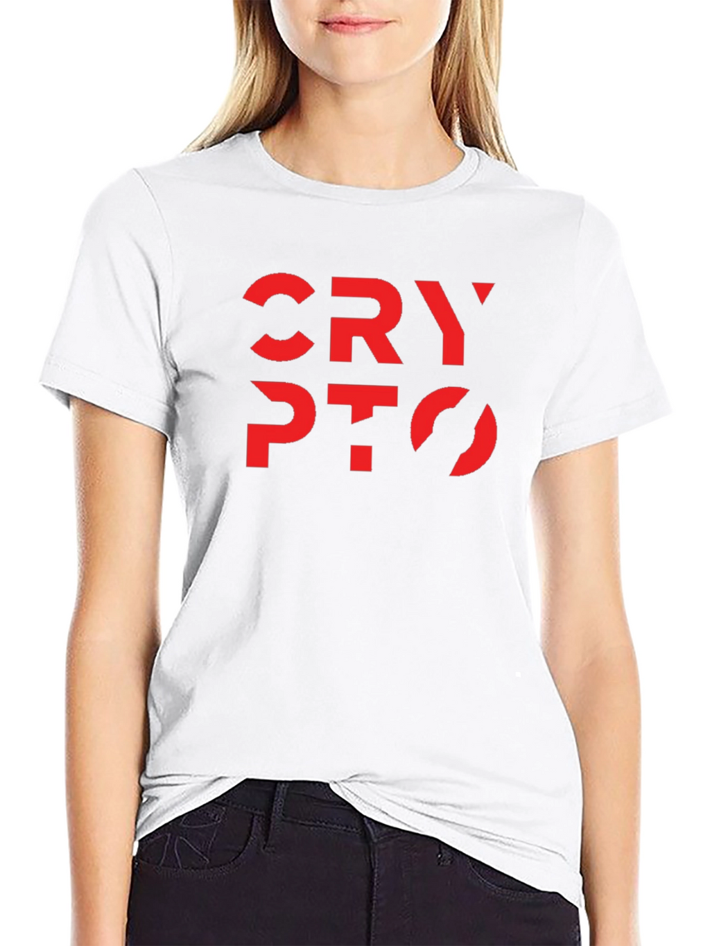 Crypto Tee - Bold Red Design on Black