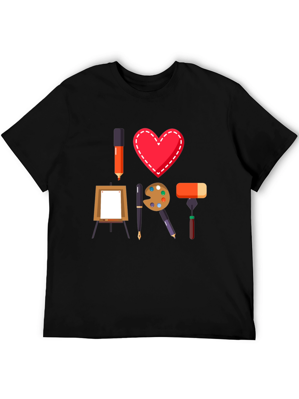 I Heart Art T-Shirt - Artist Lover Tee