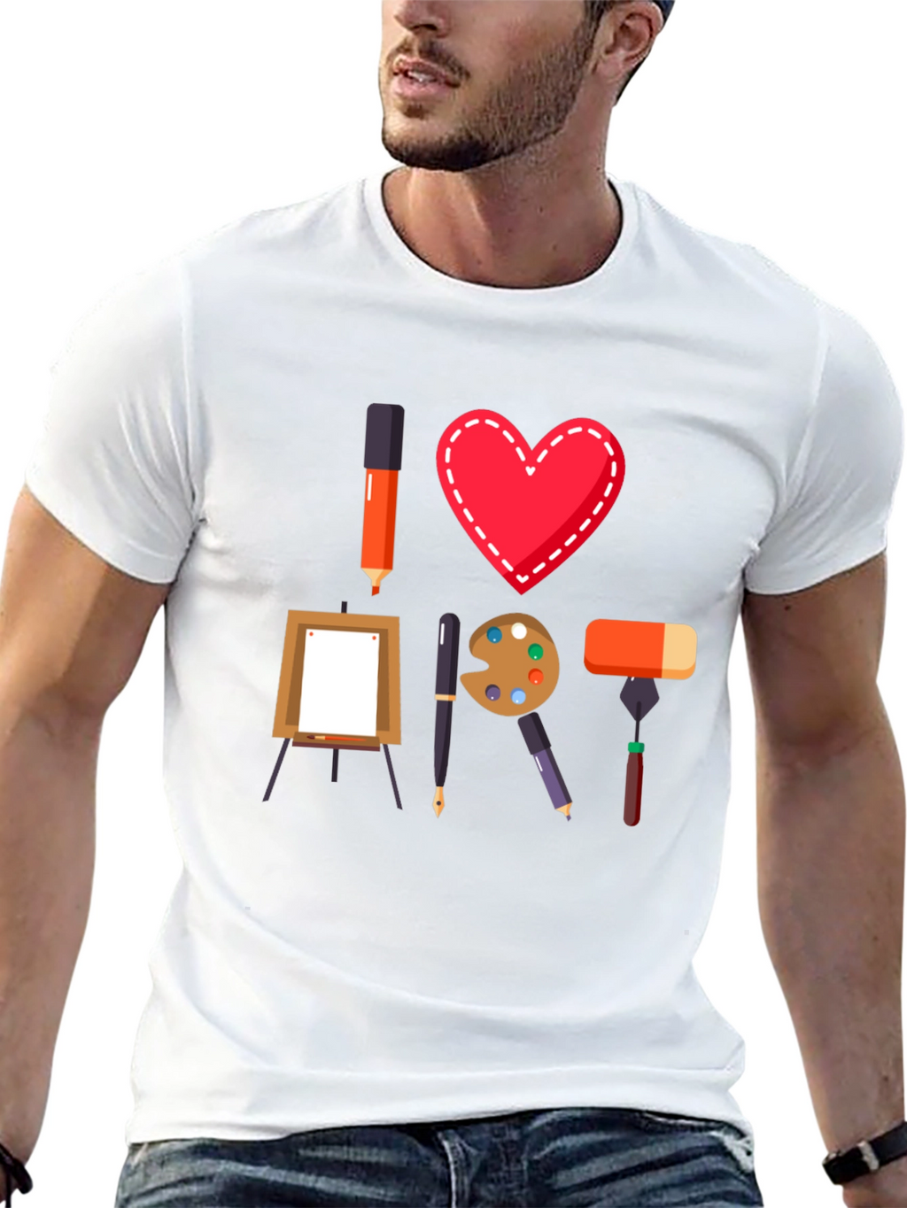 I Heart Art T-Shirt - Artist Lover Tee