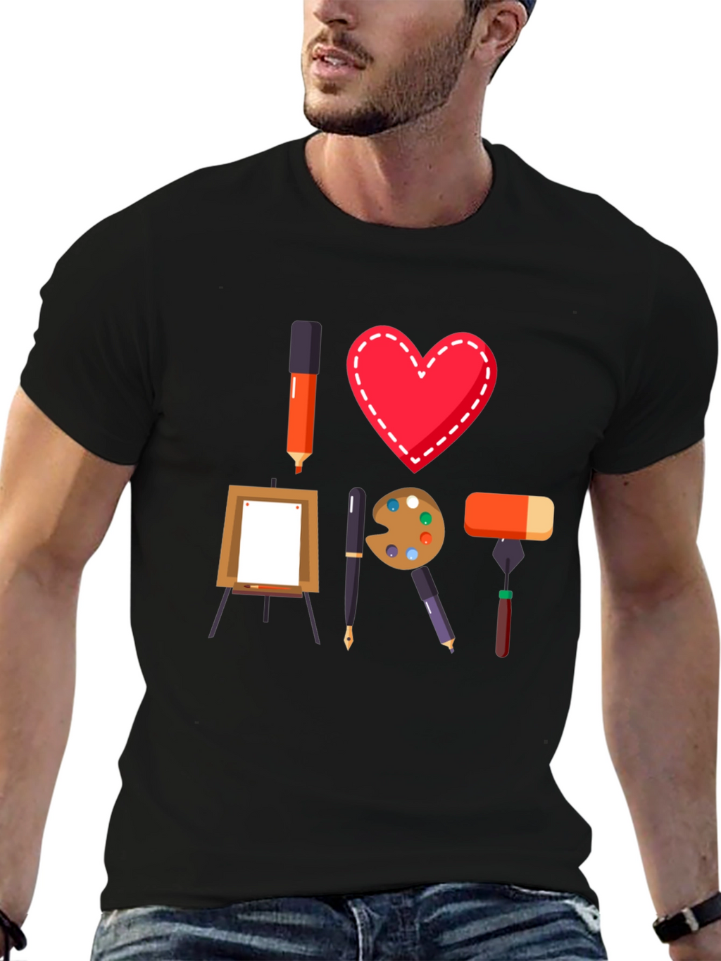 I Heart Art T-Shirt - Artist Lover Tee