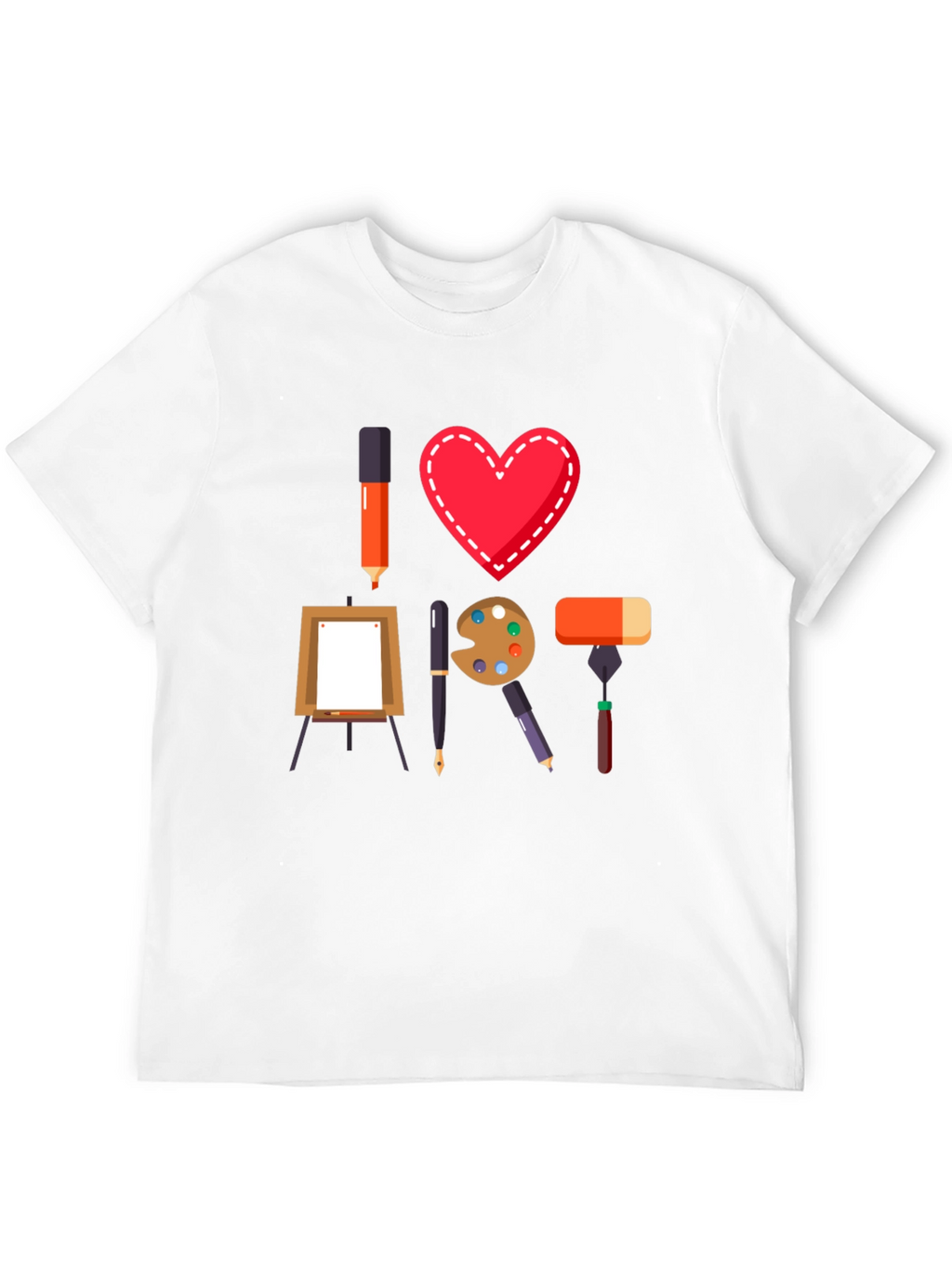 I Heart Art T-Shirt - Artist Lover Tee