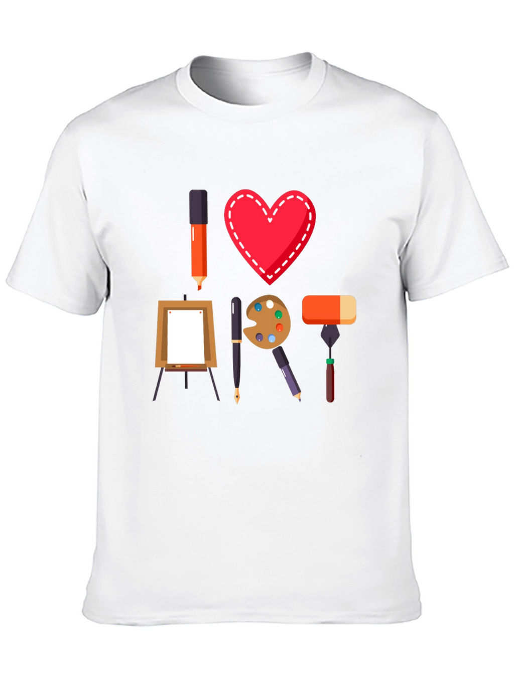 I Heart Art T-Shirt - Artist Lover Tee