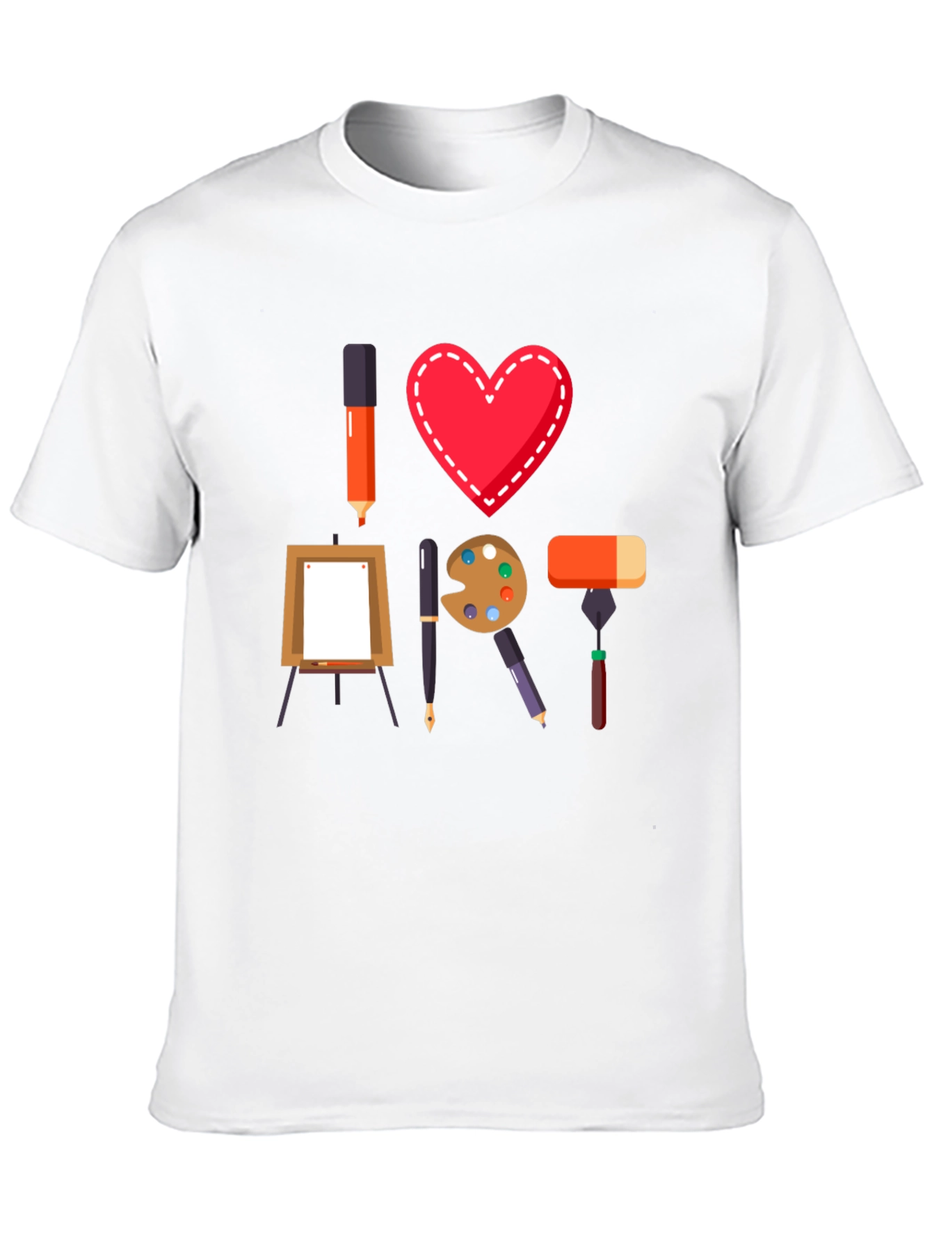 I Heart Art T-Shirt - Artist Lover Tee