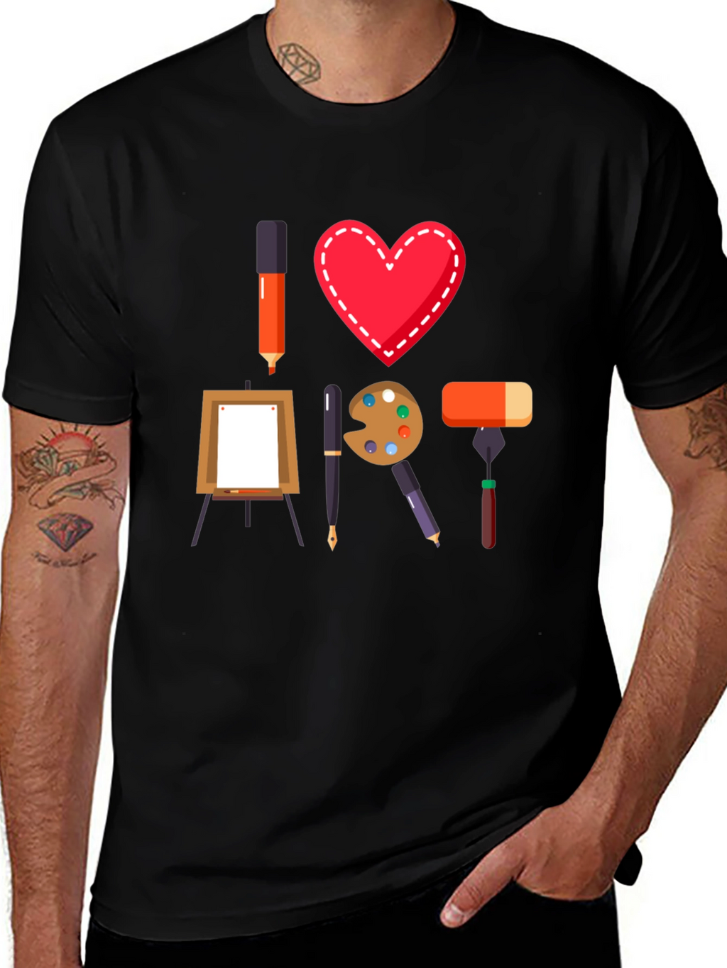I Heart Art T-Shirt - Artist Lover Tee