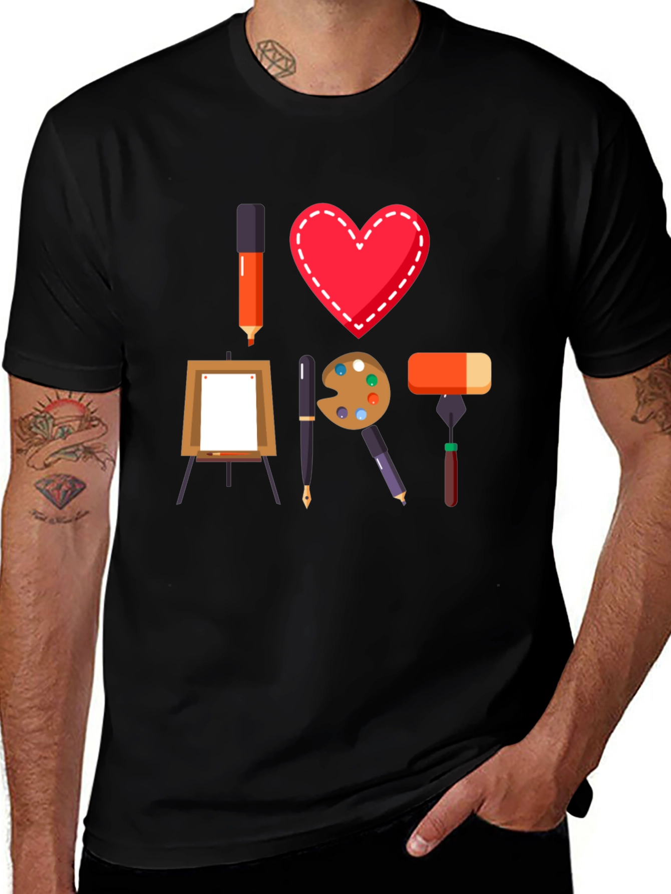 I Heart Art T-Shirt - Artist Lover Tee