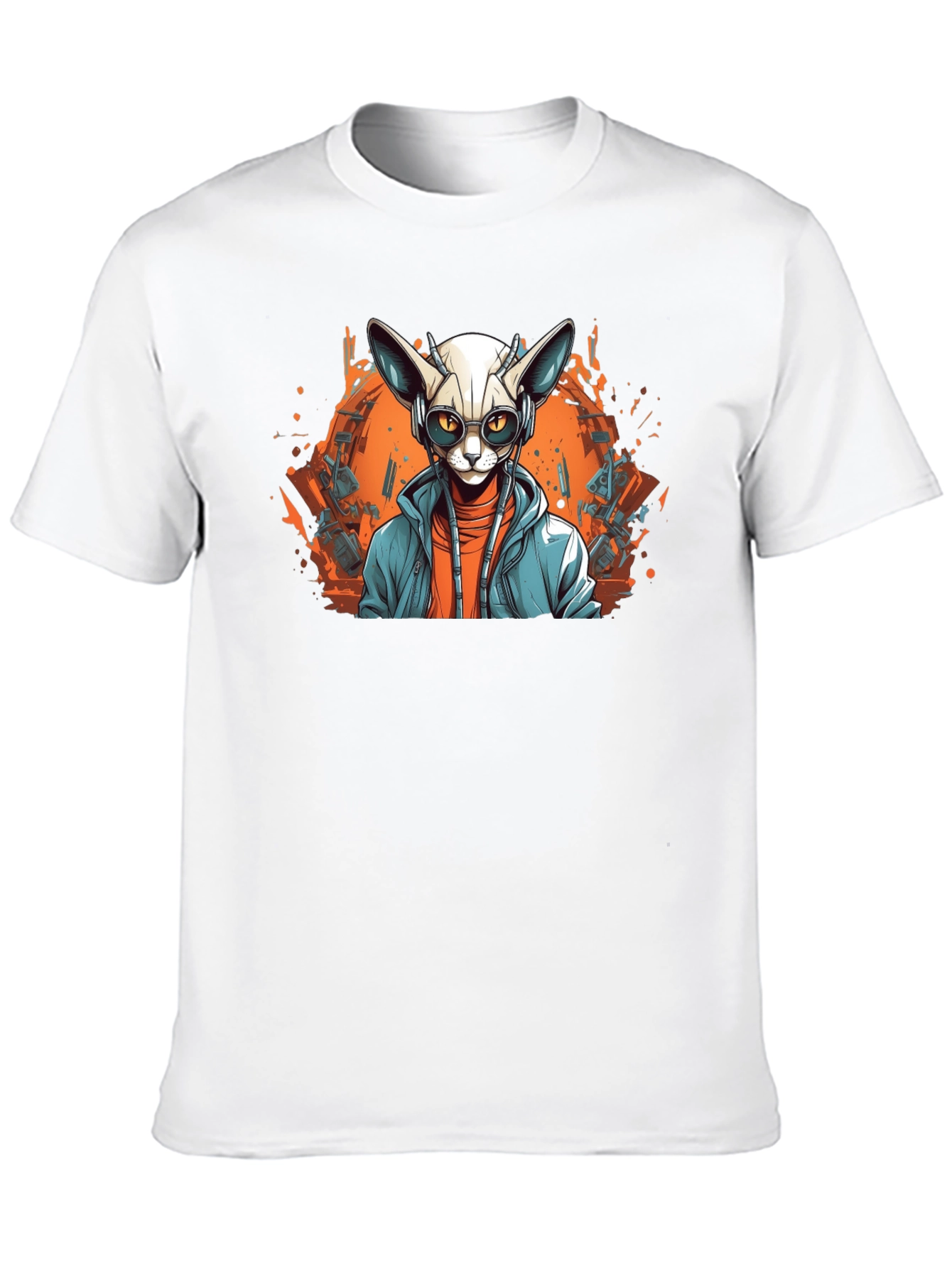 Sphynx Cat DJ Graphic Tee