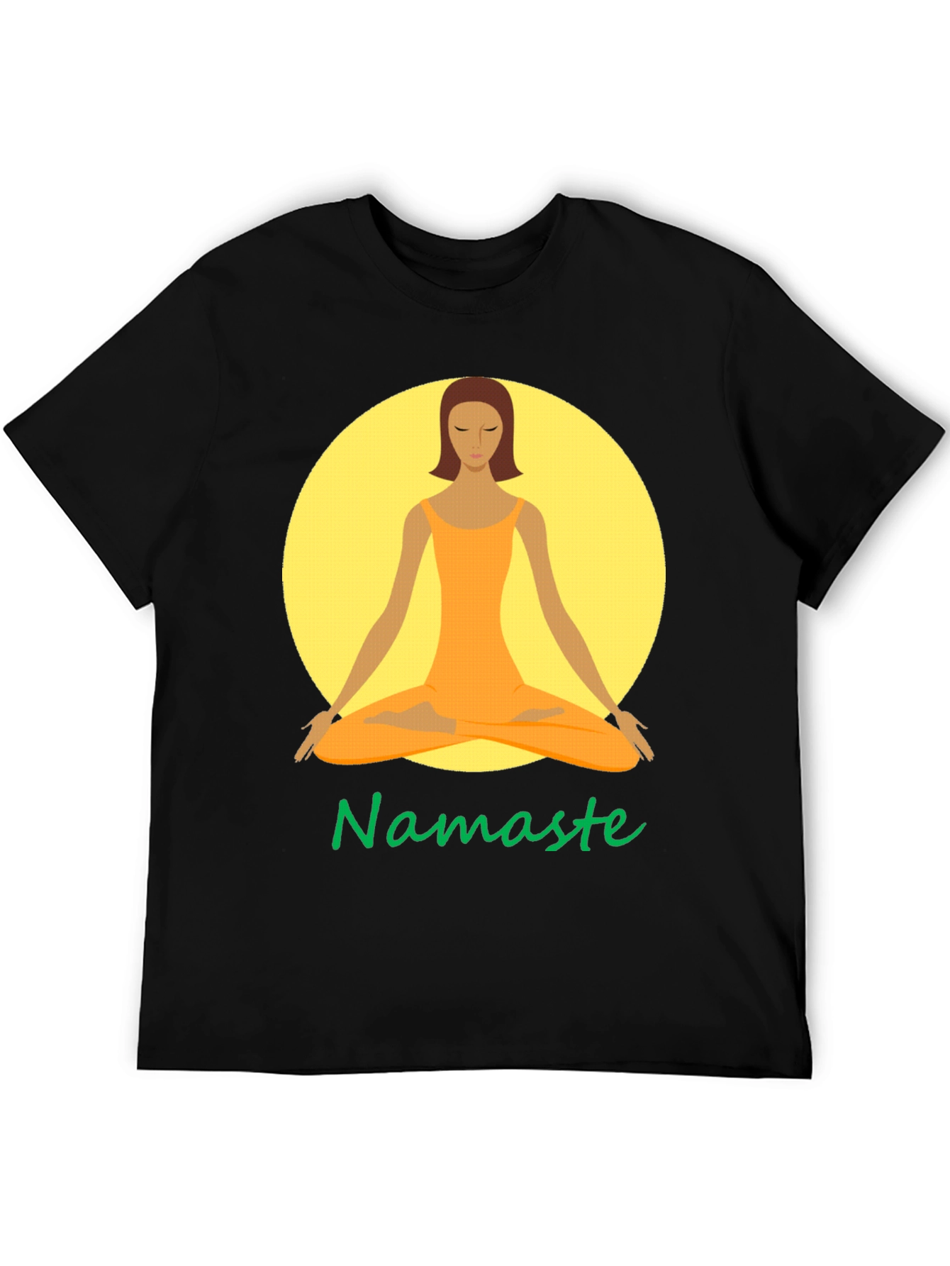 Namaste Yoga Graphic Tee - Meditating Woman T-Shirt