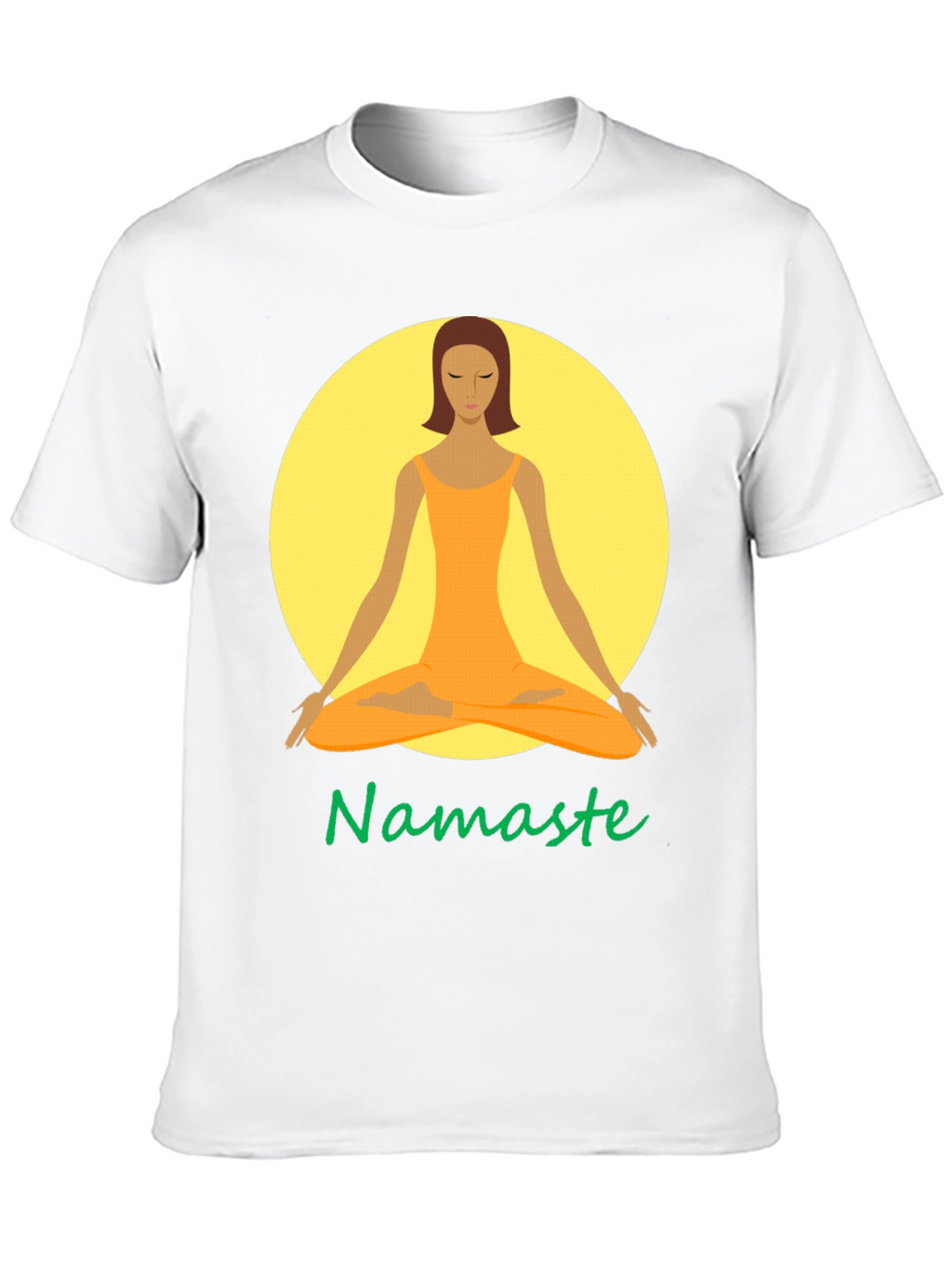 Namaste Yoga Graphic Tee - Meditating Woman T-Shirt