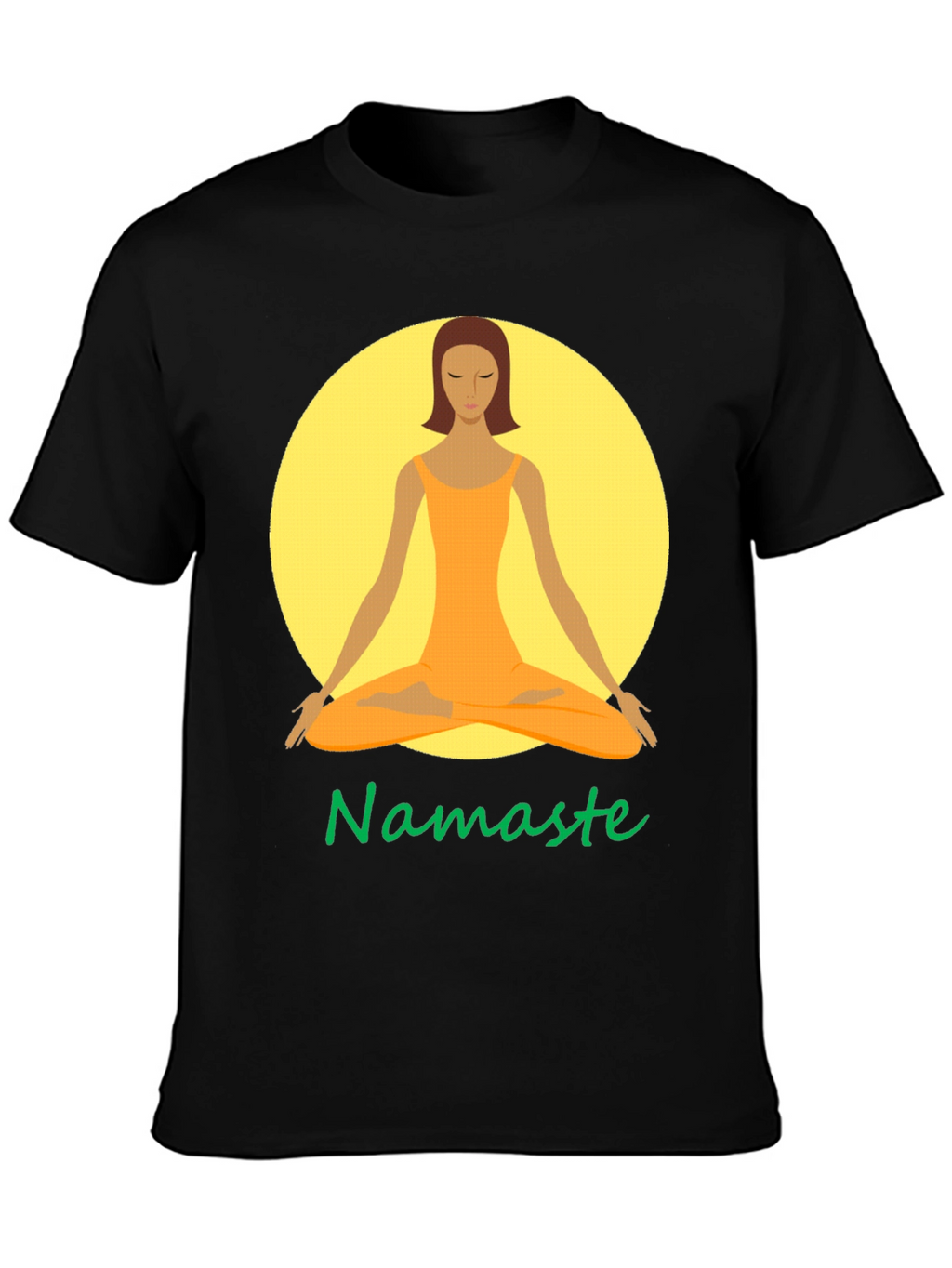 Namaste Yoga Graphic Tee - Meditating Woman T-Shirt