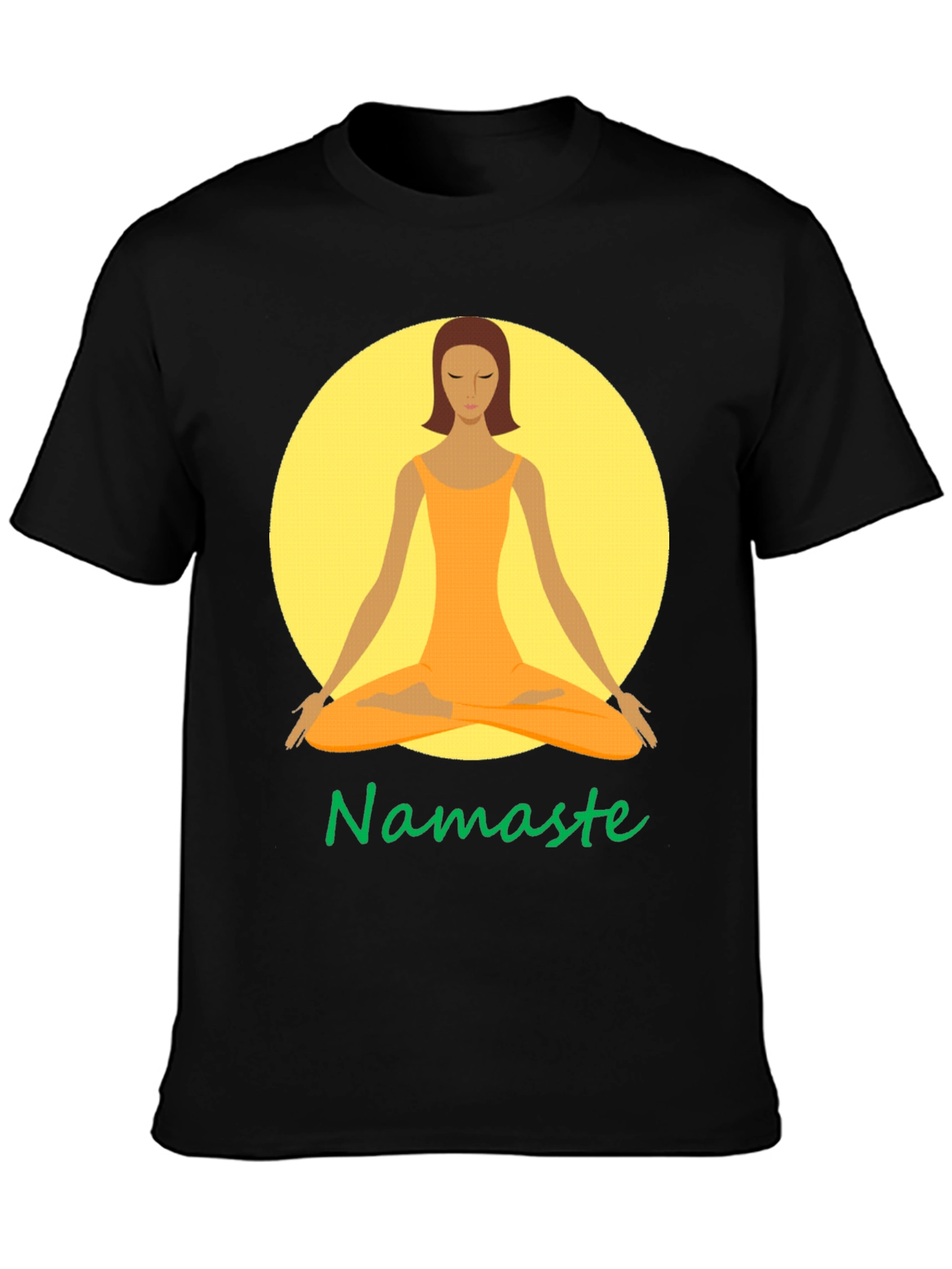 Namaste Yoga Graphic Tee - Meditating Woman T-Shirt