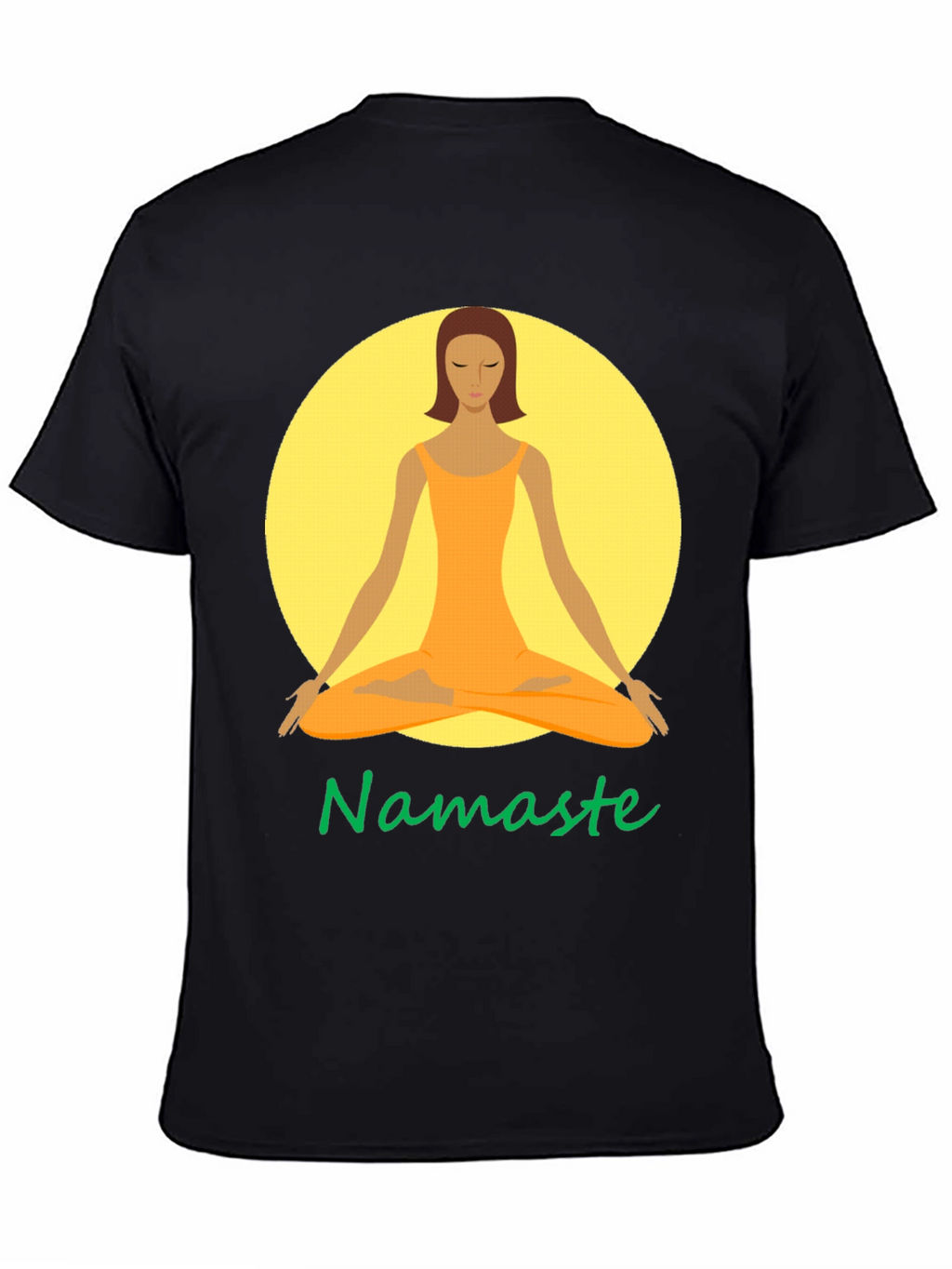 Namaste Yoga Graphic Tee - Meditating Woman T-Shirt