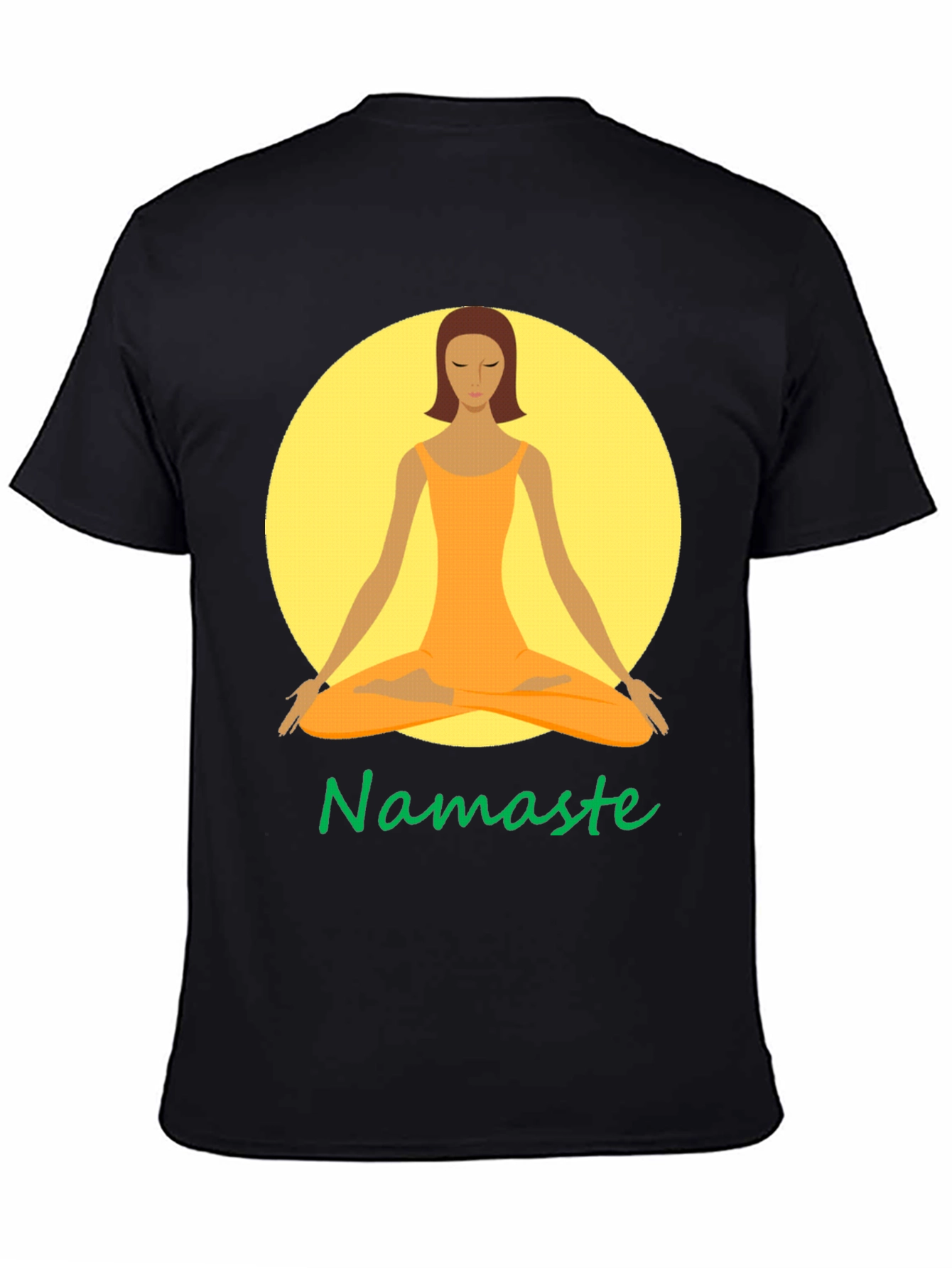Namaste Yoga Graphic Tee - Meditating Woman T-Shirt