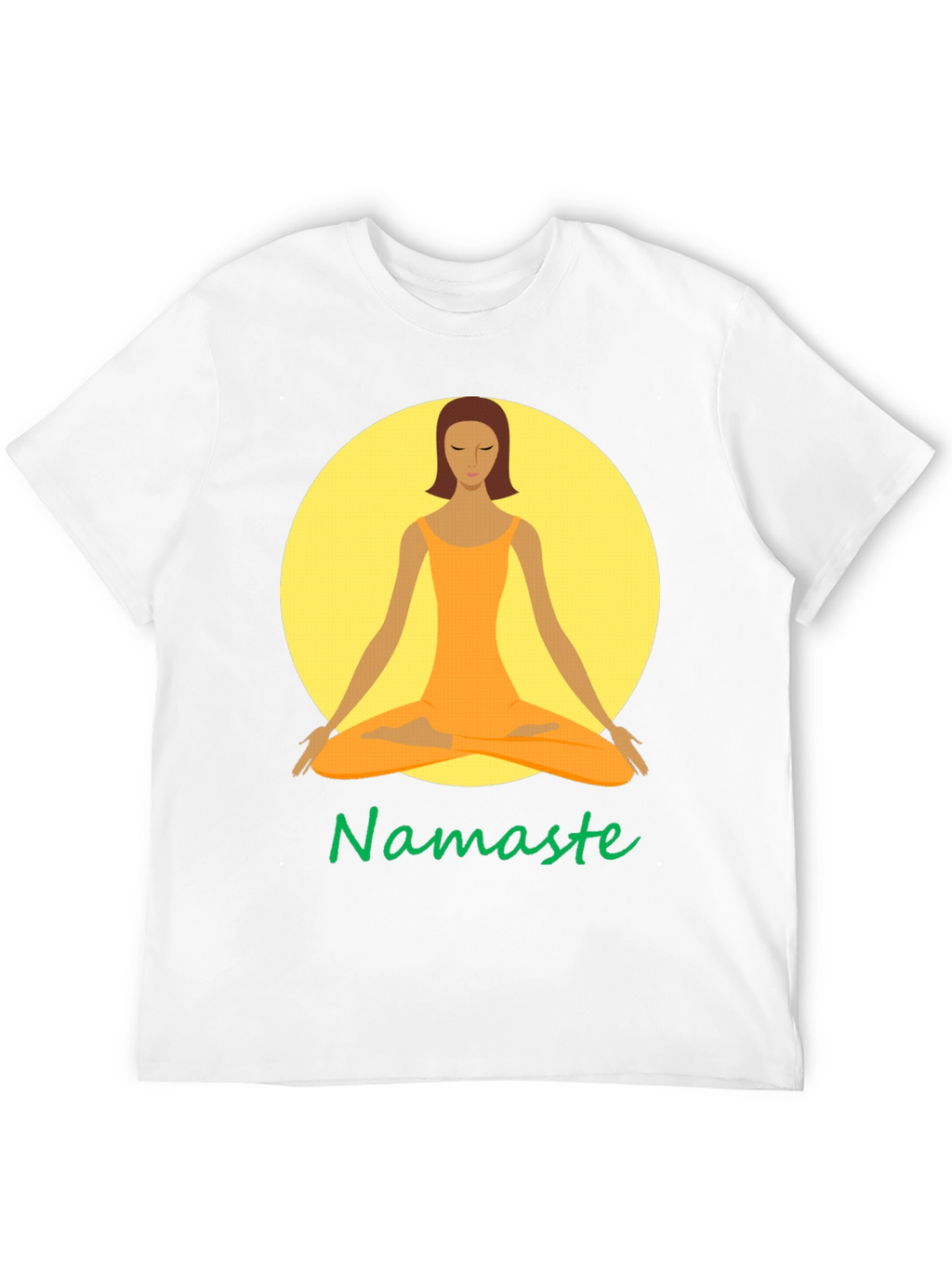 Namaste Yoga Graphic Tee - Meditating Woman T-Shirt
