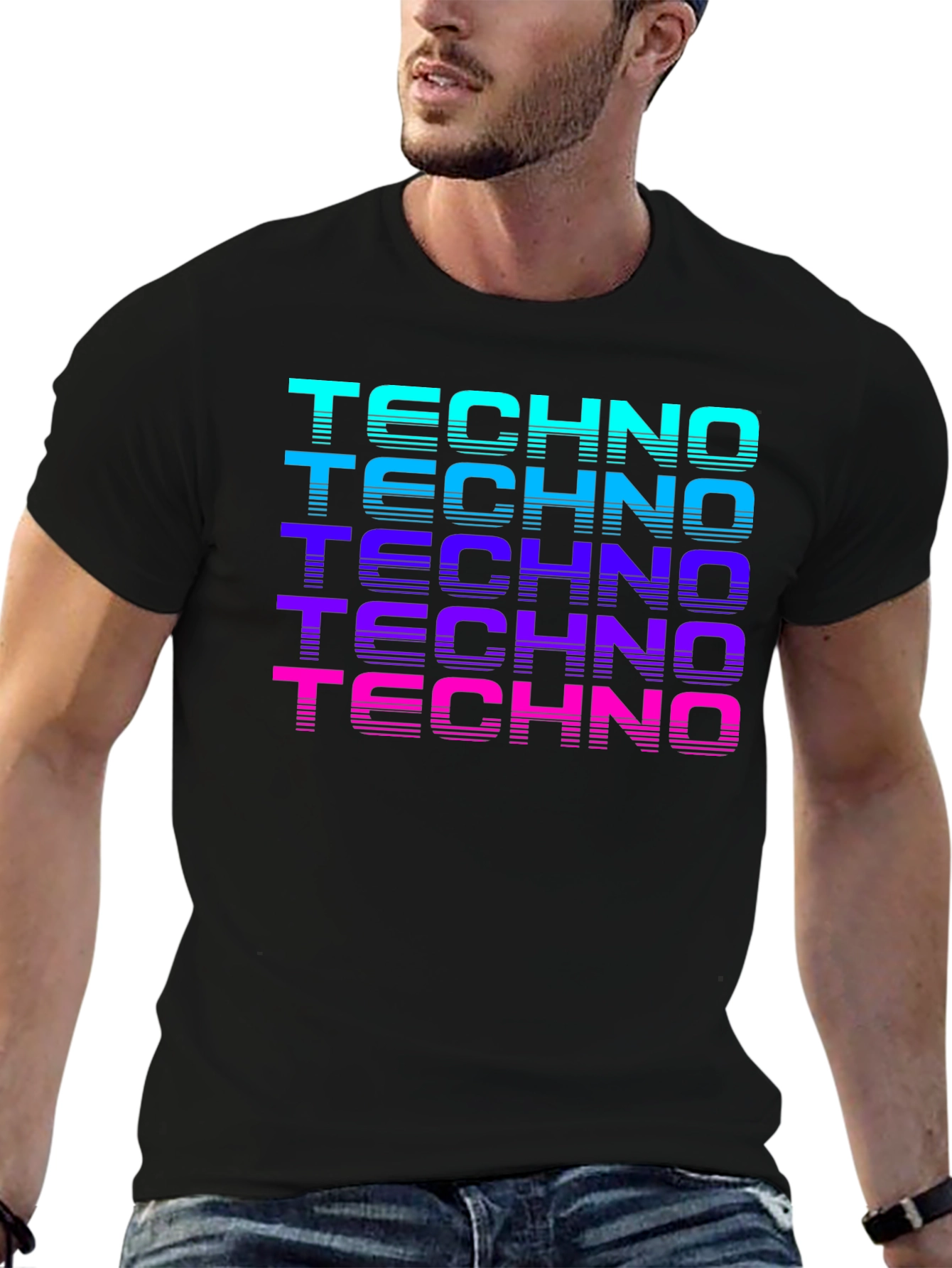 Retro Techno Graphic T-Shirt