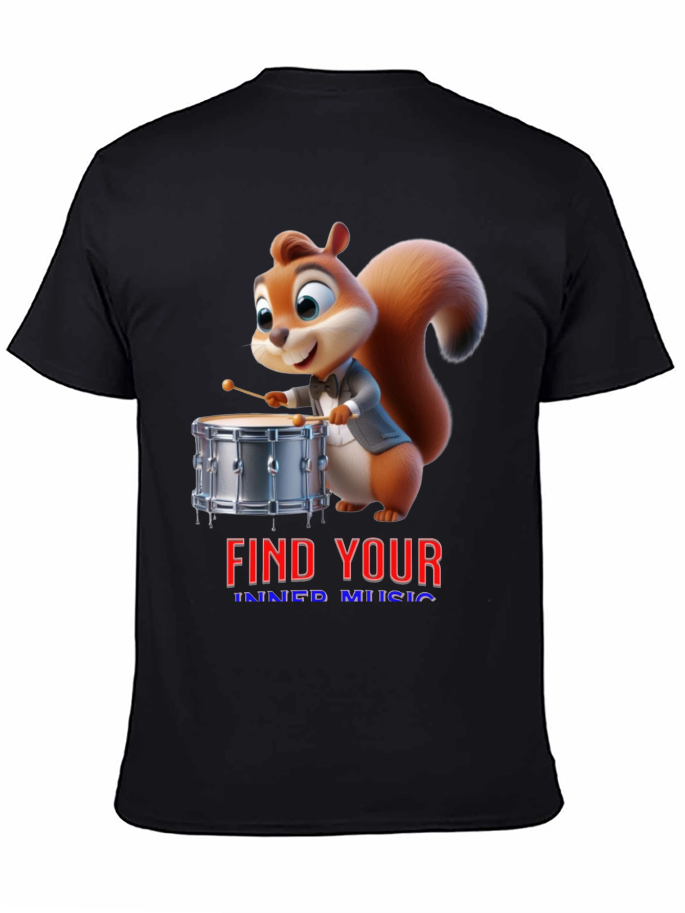 Find Your Inner Music Squirrel Drummer T-Shirt